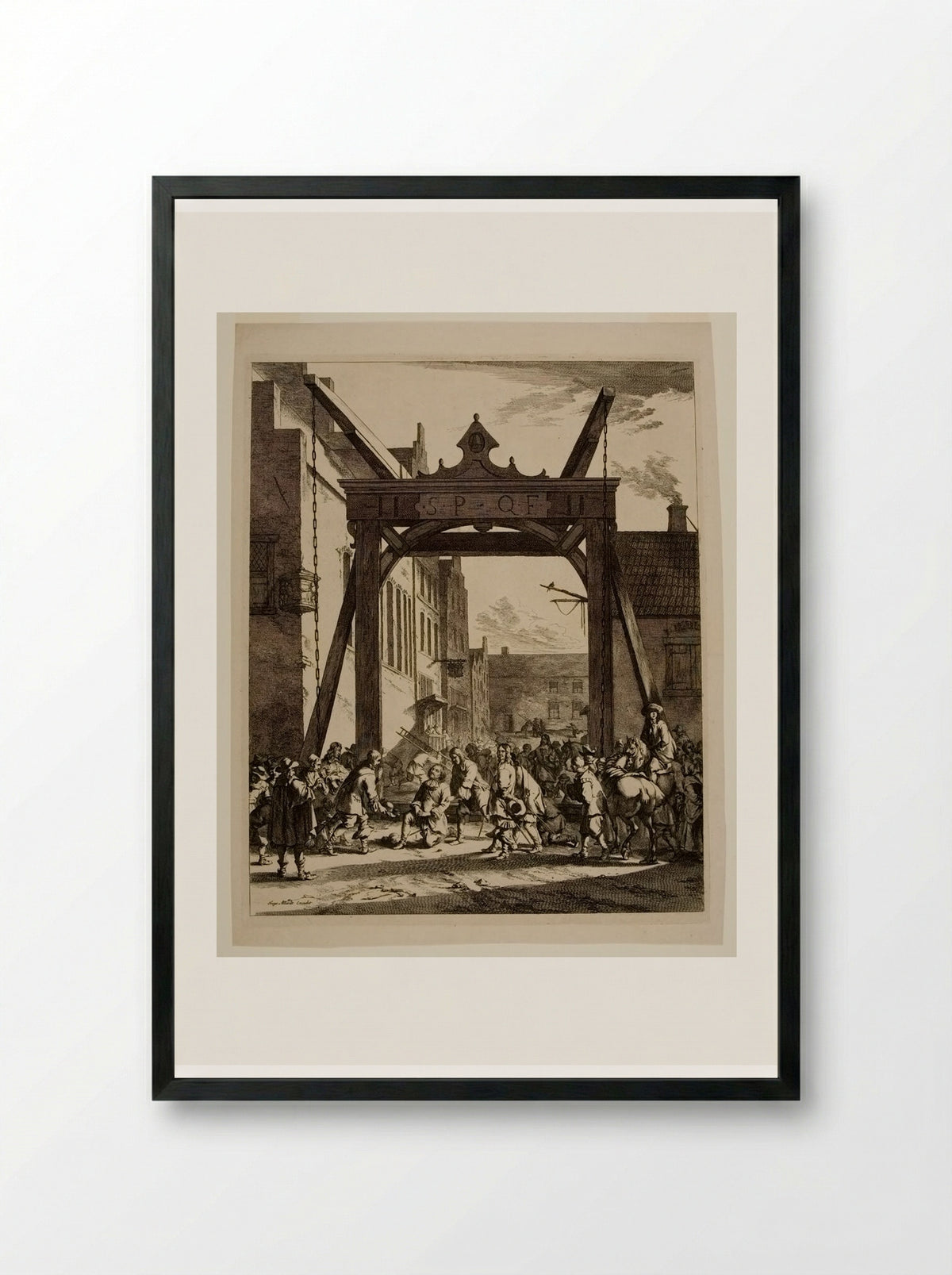 The Thanksgiving - Johannes Visscher - Framed Print Black