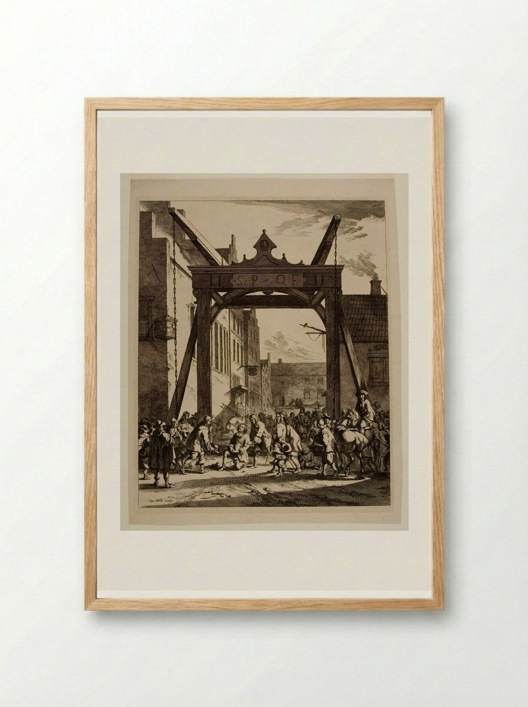 The Thanksgiving - Johannes Visscher - Framed Print Wood