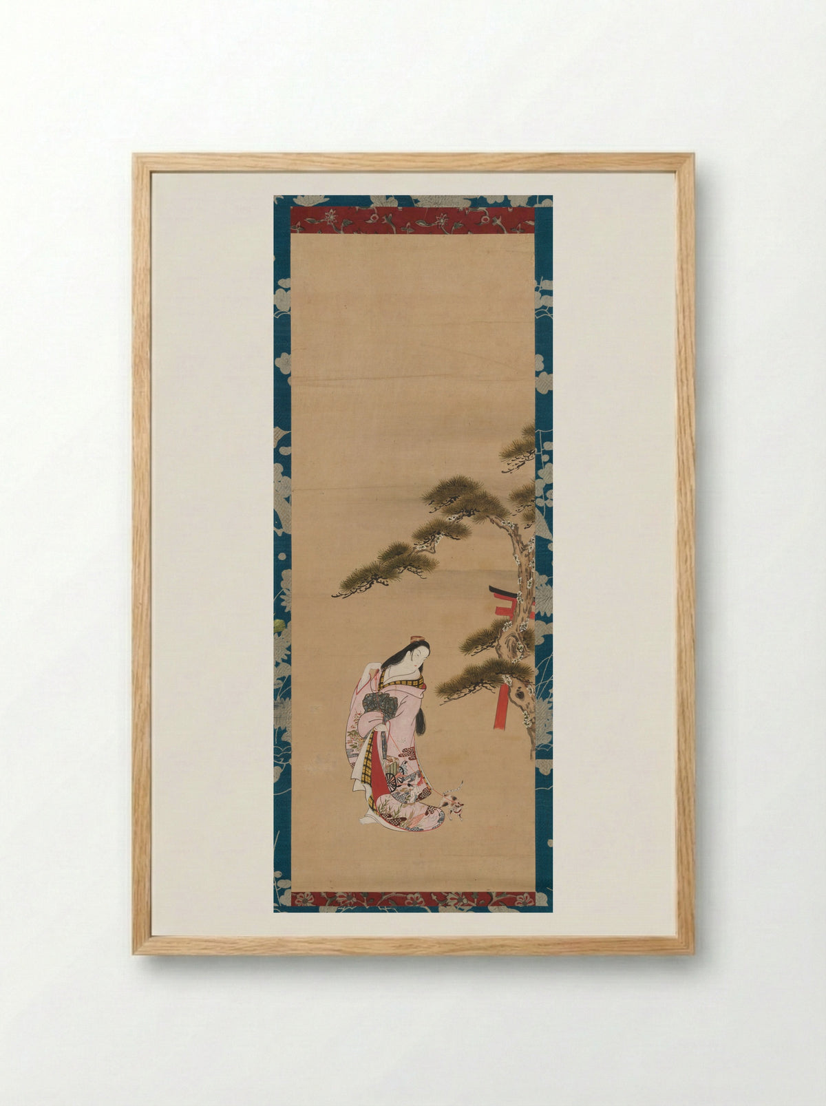 The Third Princess and a Cat - Matsuno Chikanobu - Framed Print Wood