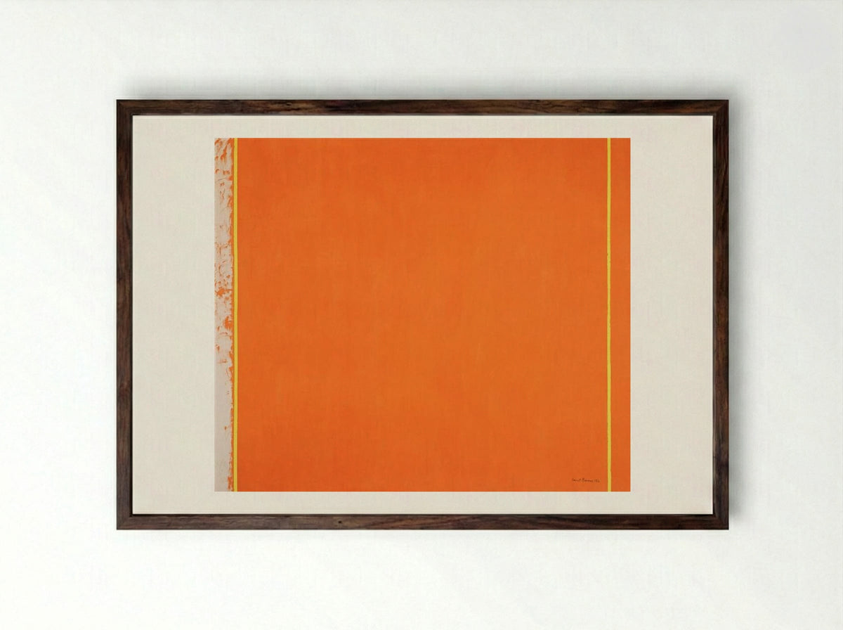 The Third - Barnett Newman - Framed Print Dark Wood