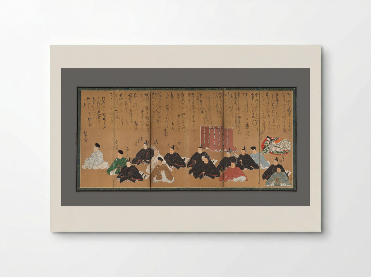 The Thirty-Six Poetic Immortals - Studio of Kano Takanobu - Poster