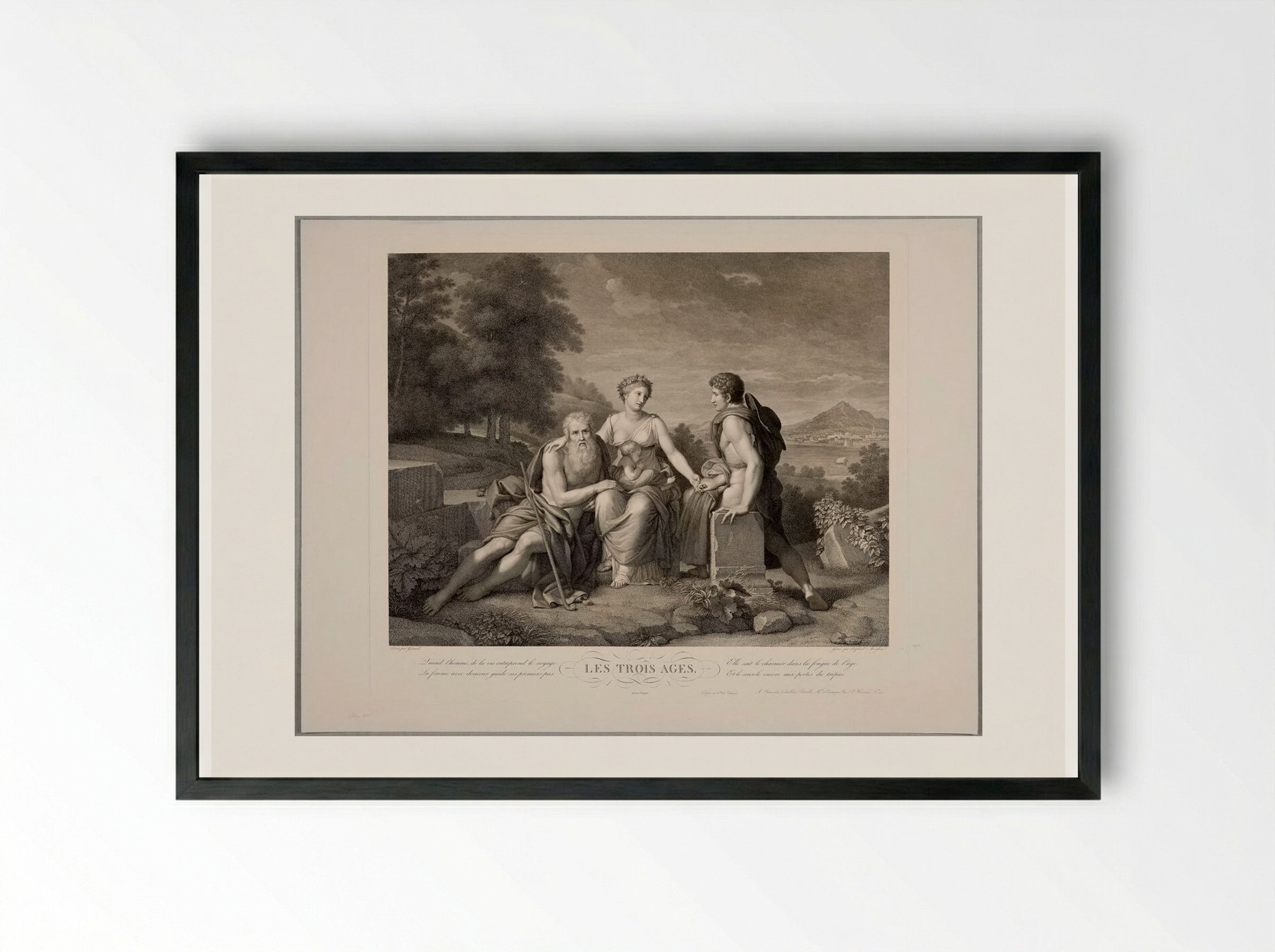 The Three Ages - Raphael Morghen - Framed Print Black