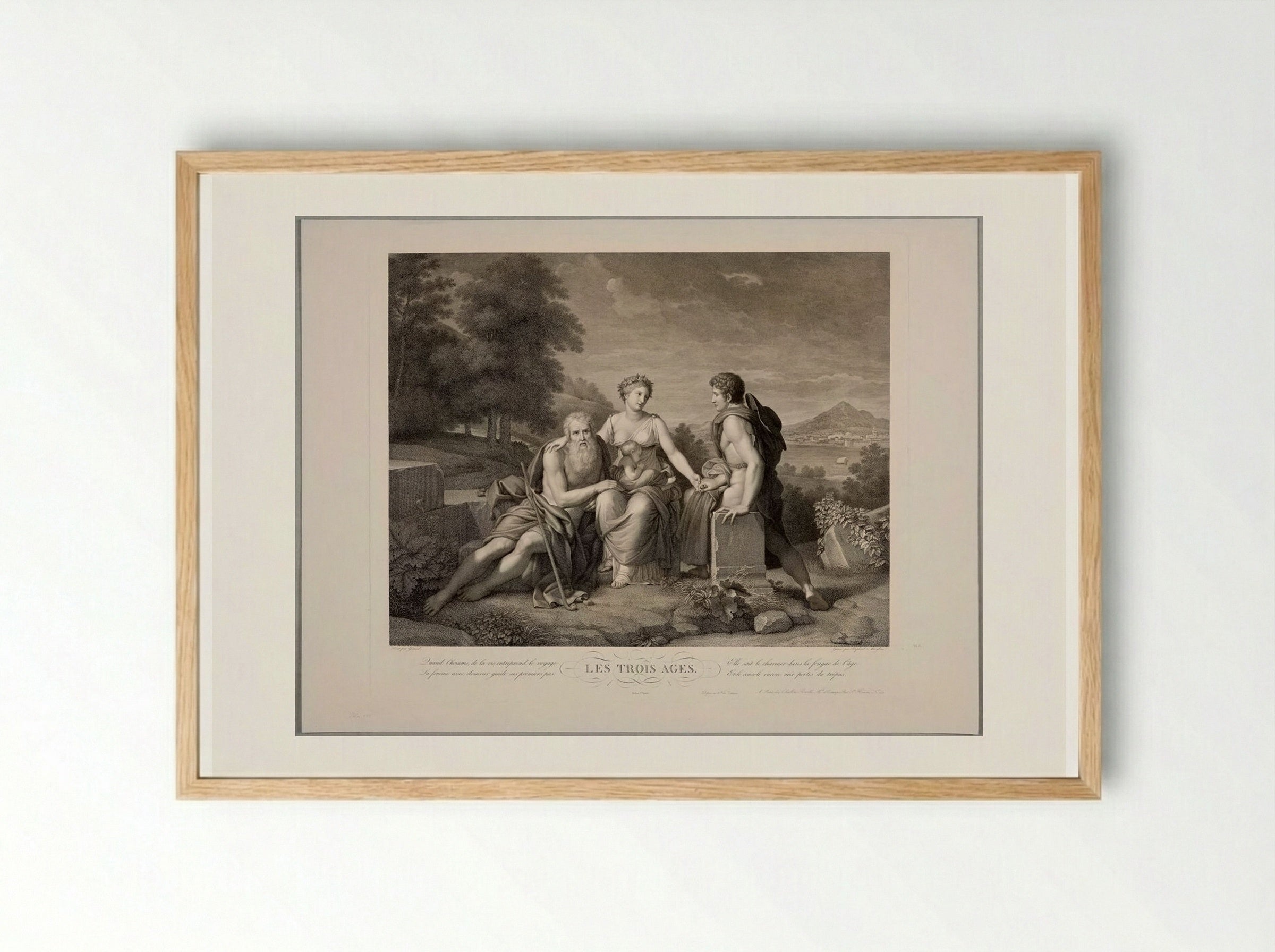 The Three Ages - Raphael Morghen - Framed Print Wood