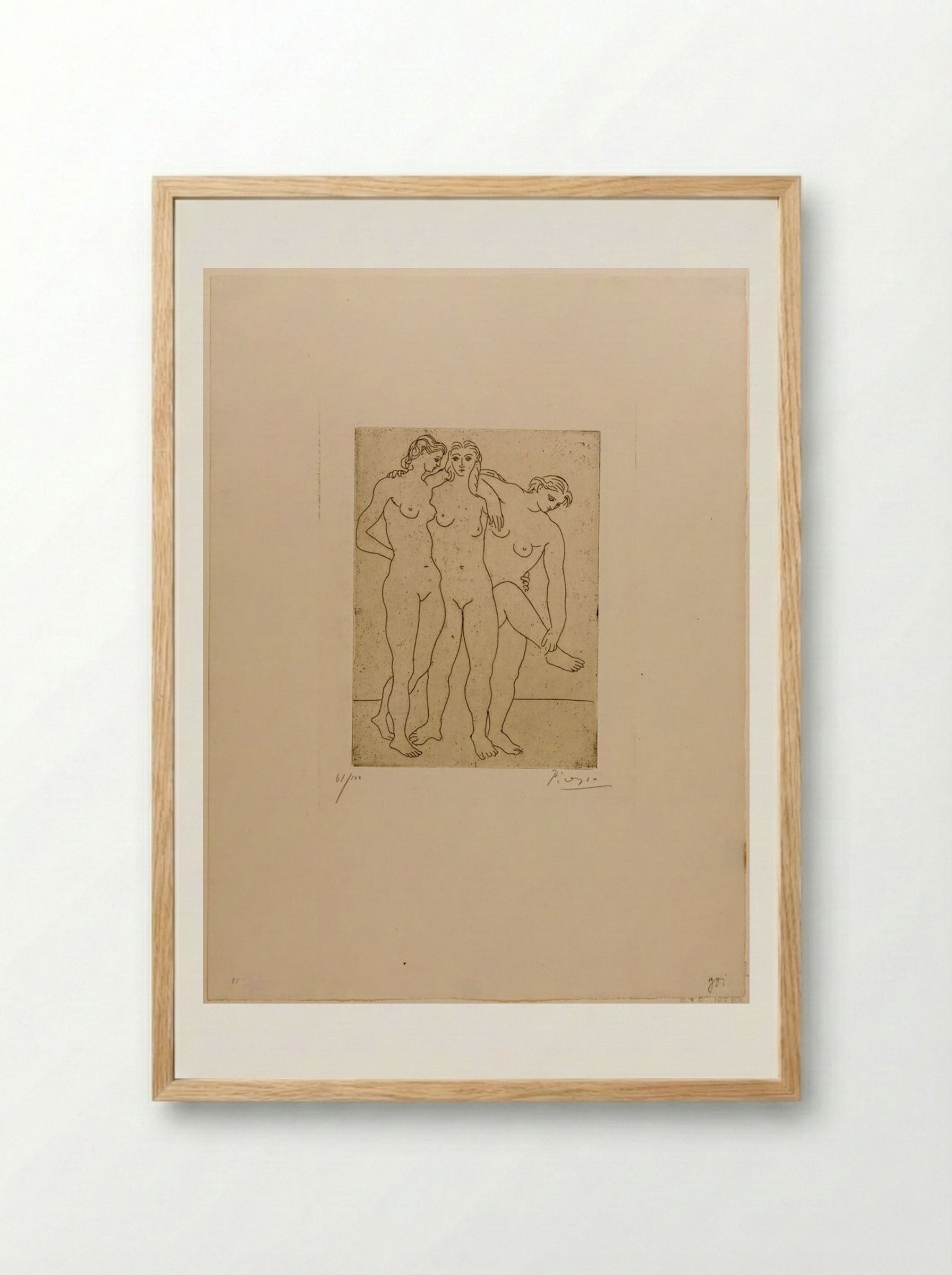 The Three Bathers, III - Pablo Picasso - Framed Print Wood