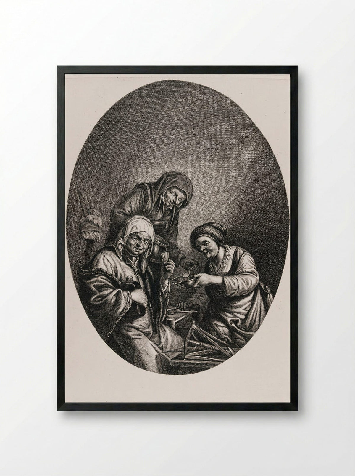 The Three Crones - Jonas Suyderhoef - Framed Print Black