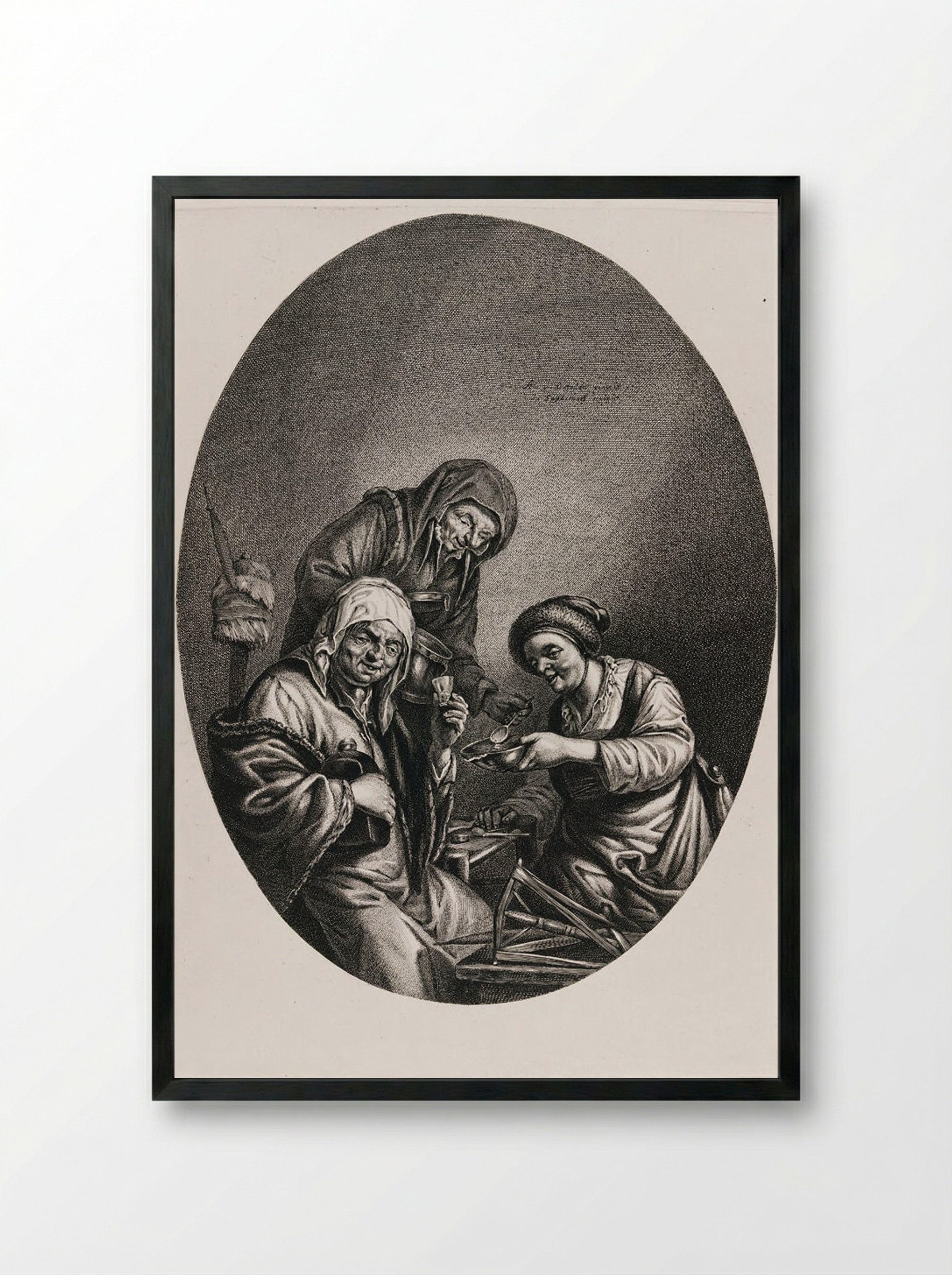The Three Crones - Jonas Suyderhoef - Framed Print Black