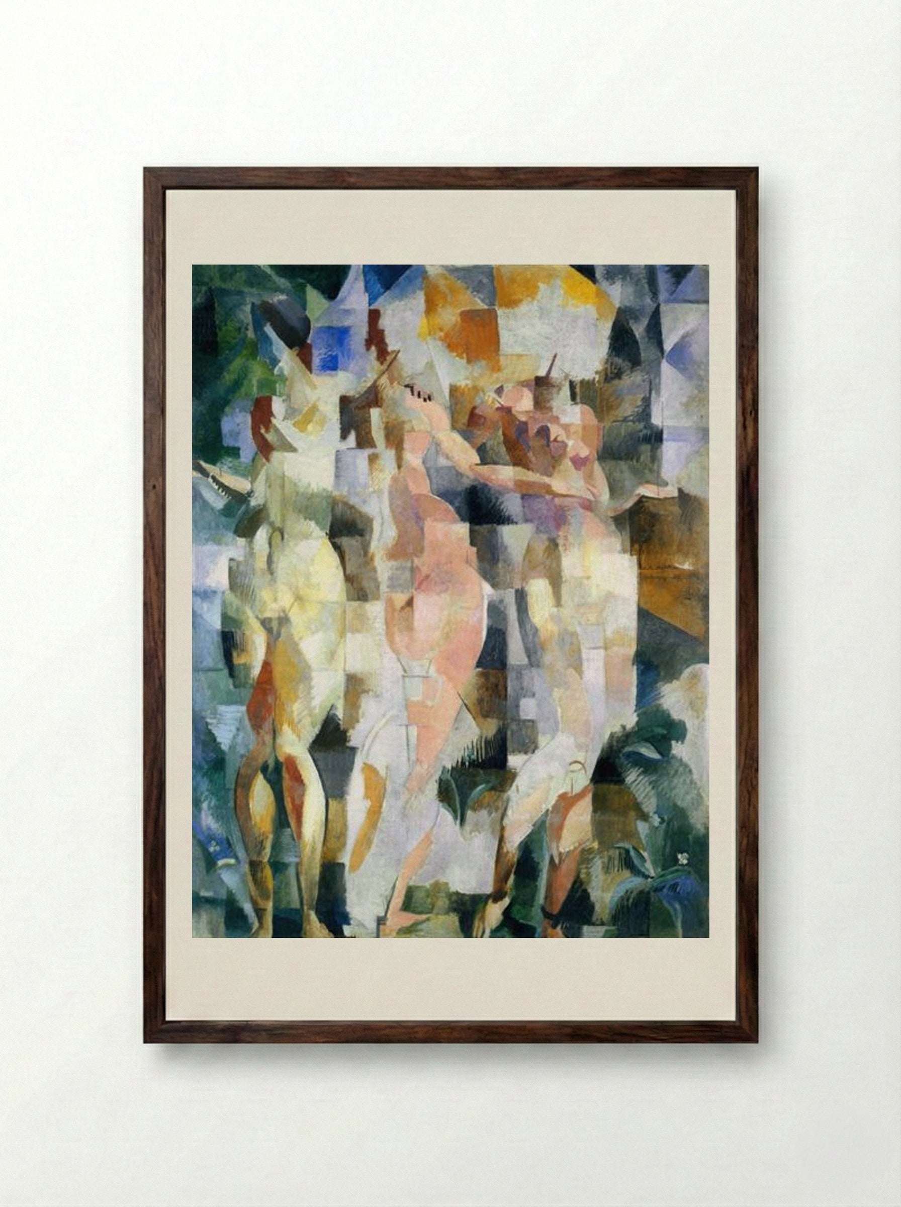 The Three Graces - Robert Delaunay - Framed Print Dark Wood