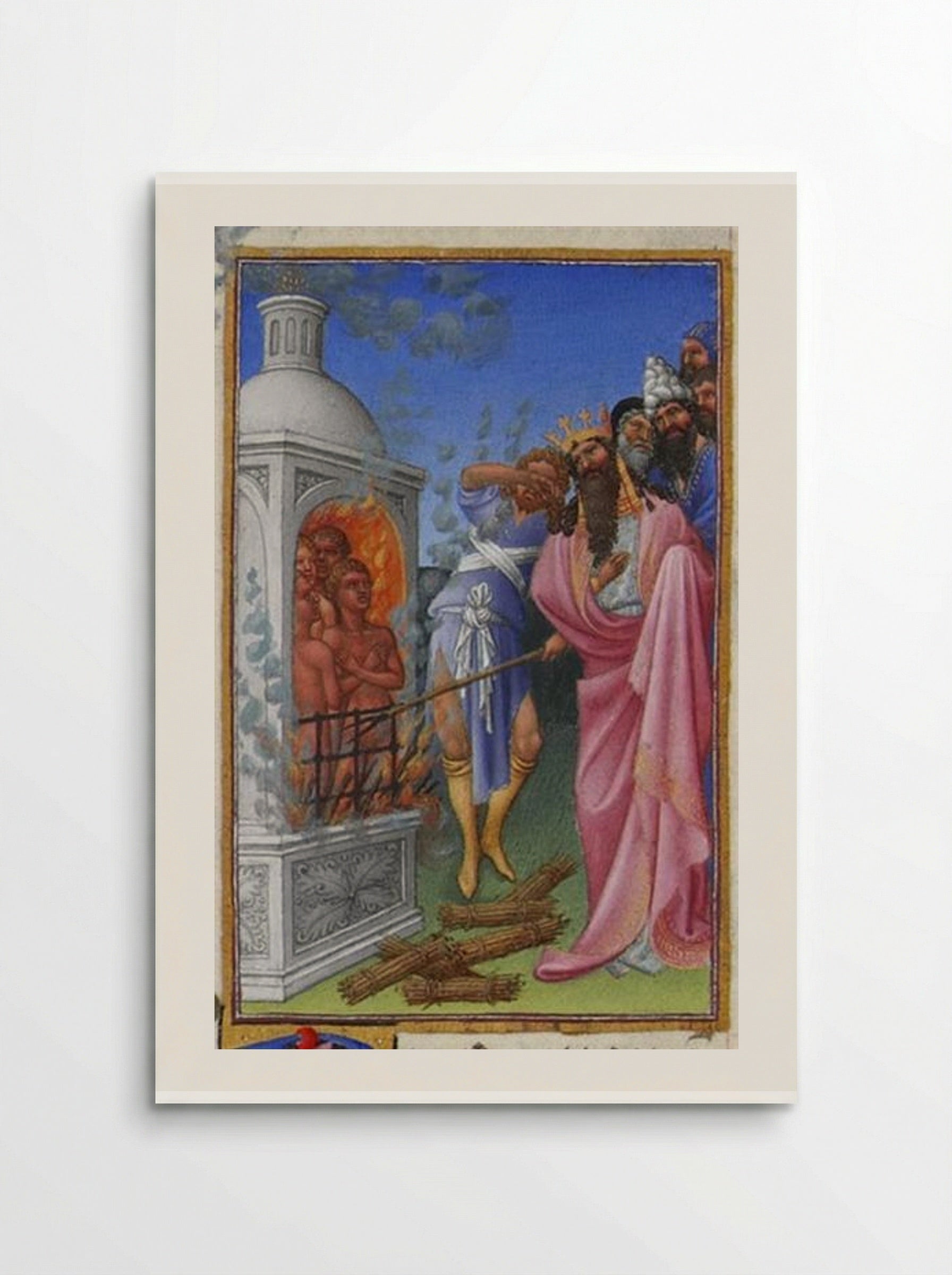 The Three Hebrews Cast into the Fiery Furnace - Limbourg brothers - Poster
