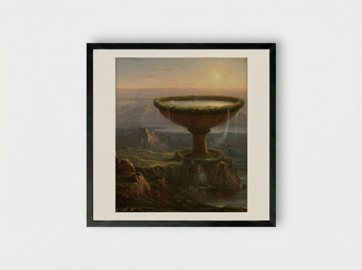 The Titan's Goblet - Thomas Cole - Framed Print Black