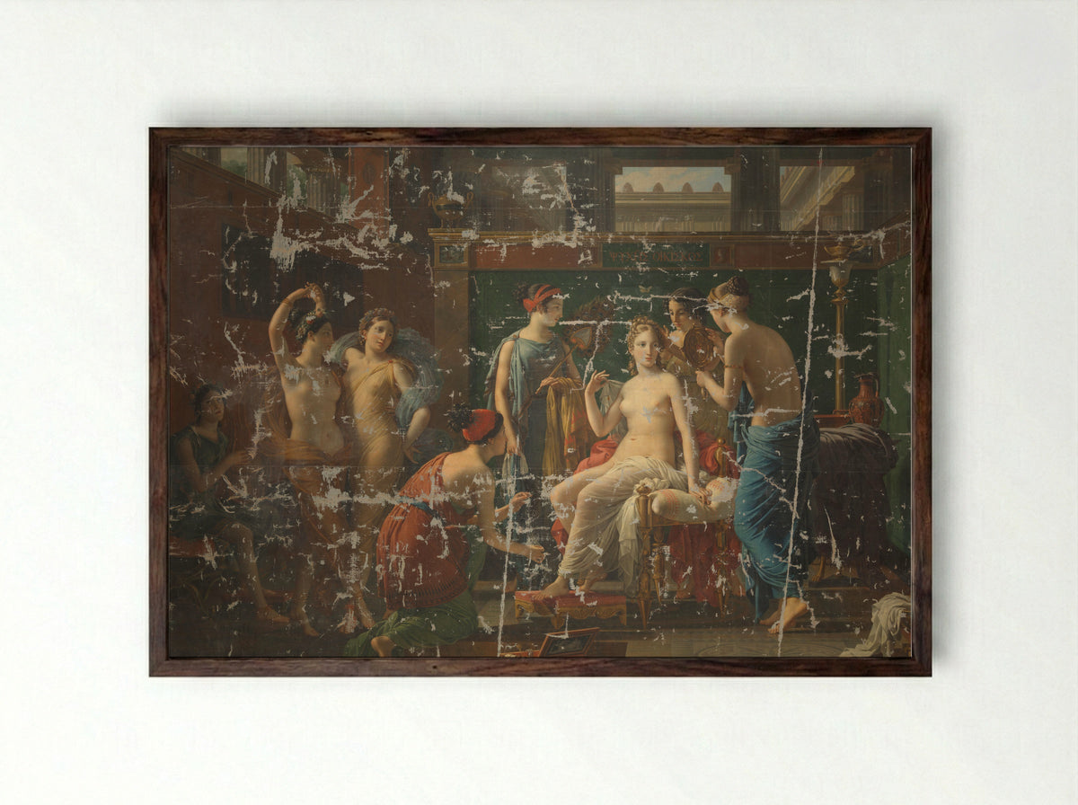 The Toilet of Psyche - Joseph Paelinck - Framed Print Dark Wood