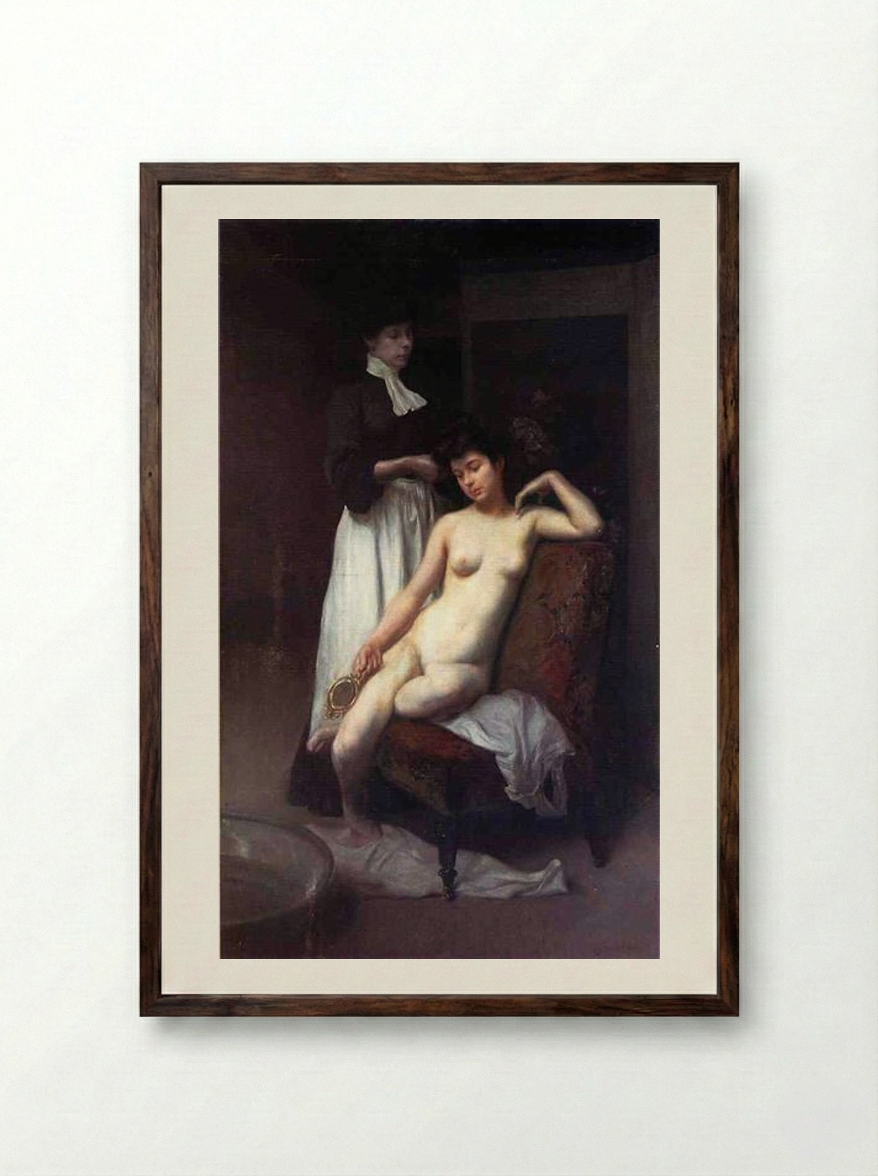 The Toilet - Julius LeBlanc Stewart - Framed Print Dark Wood