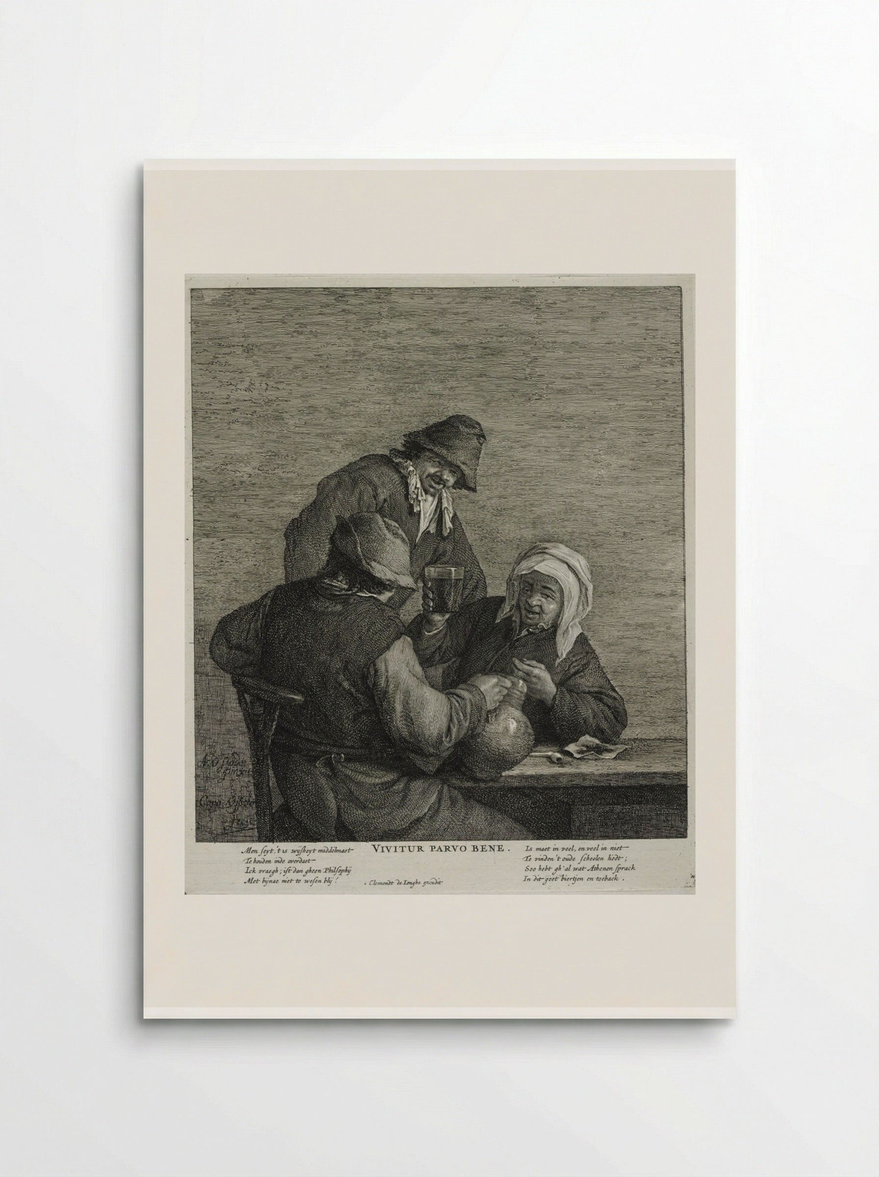 The Topers - Cornelis Visscher - Poster