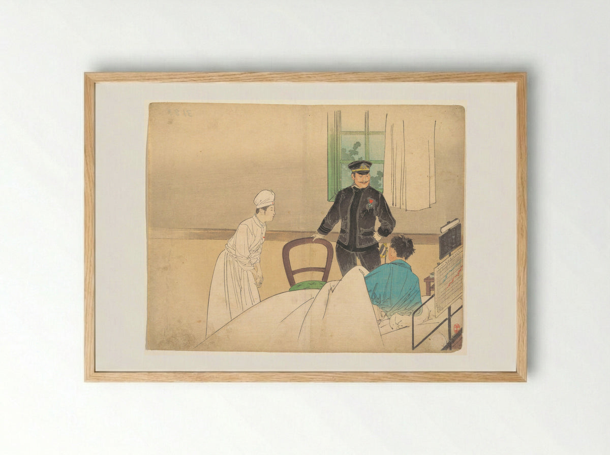 The Torpedo Officer (Suirai shikan) - Kajita Hanko - Framed Print Wood