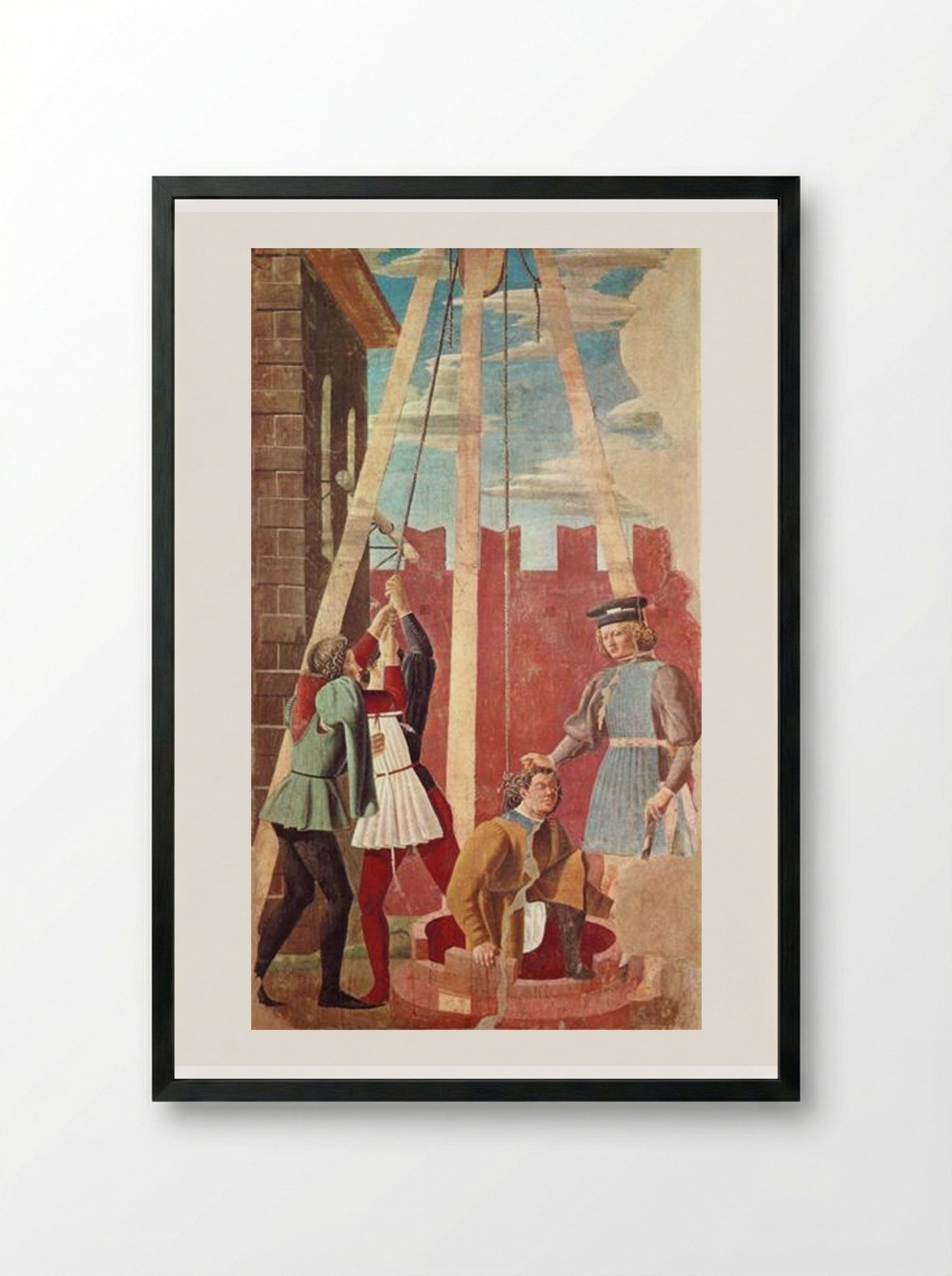 The Torture of the Jew - Piero della Francesca - Framed Print Black