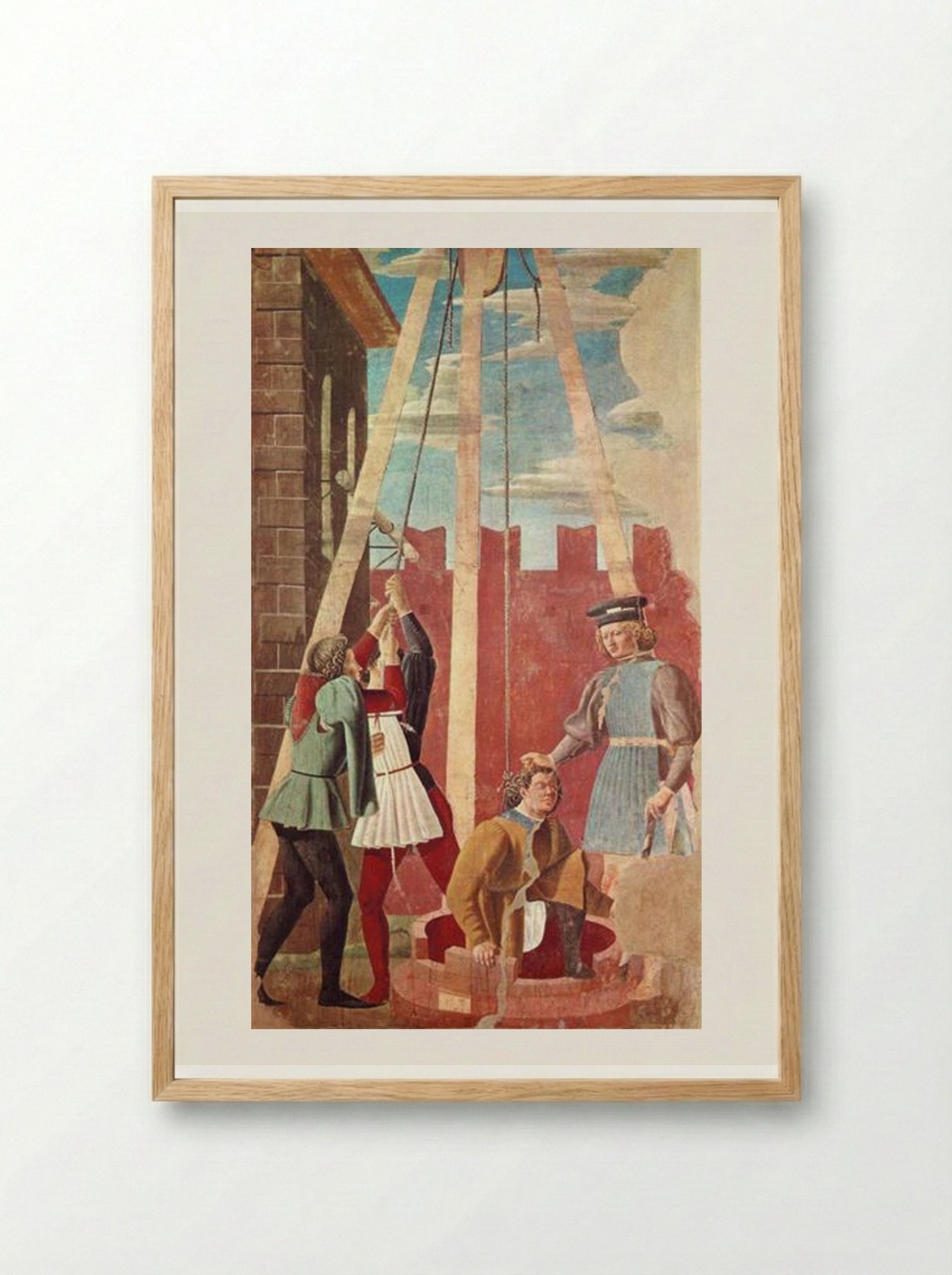 The Torture of the Jew - Piero della Francesca - Framed Print Wood