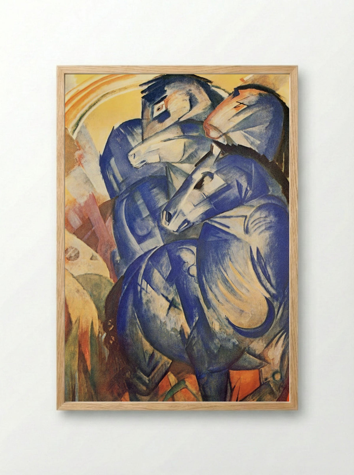 The Tower of Blue Horses - Franz Marc - Framed Print Wood