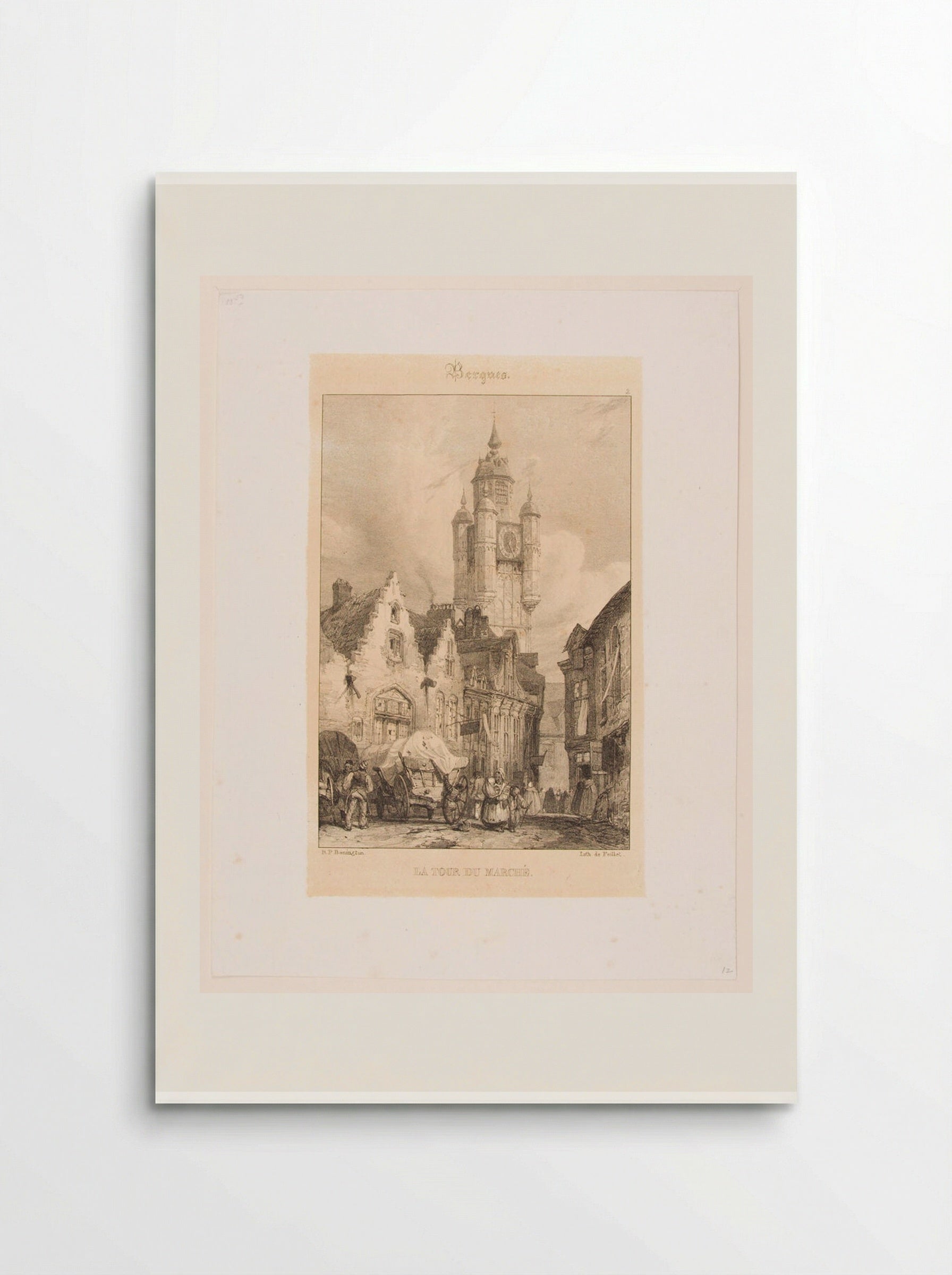 The Tower of the Bergue Market - Richard Parkes Bonington - Poster