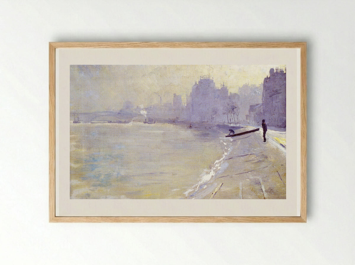The Towpath, Putney - Tom Roberts - Framed Print Wood
