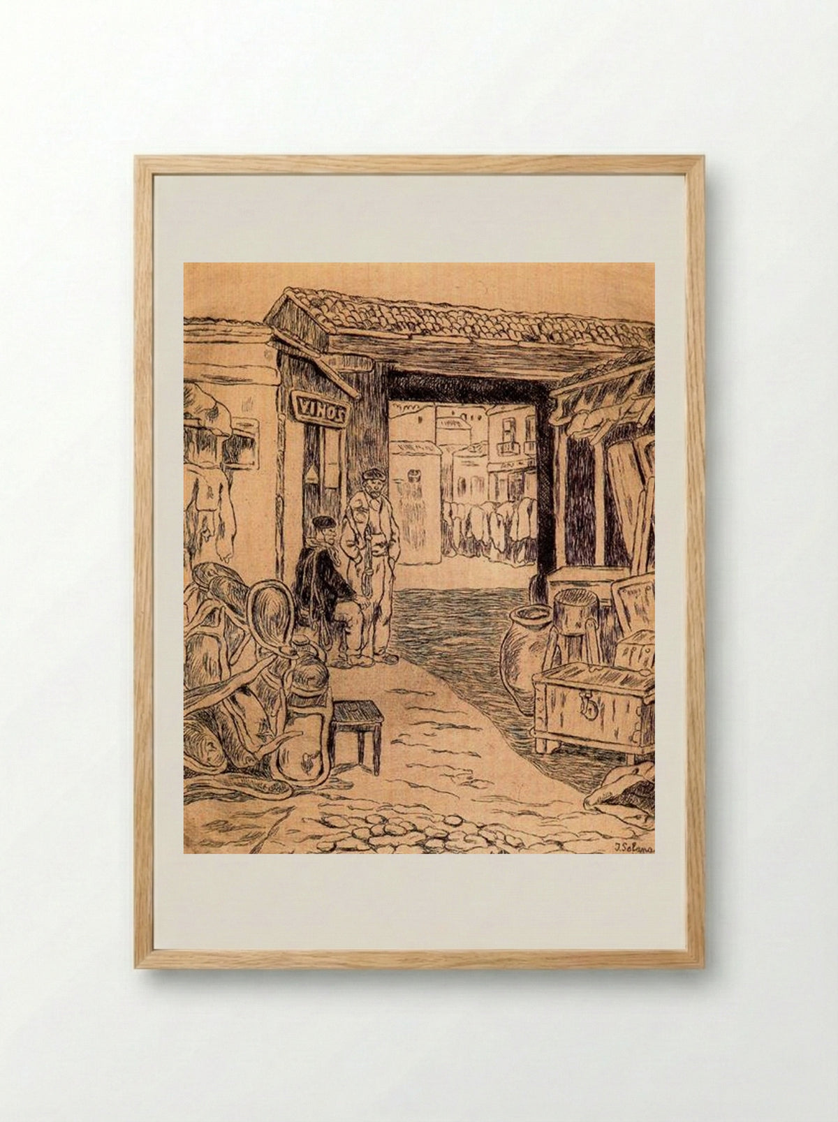 The Trail - José Gutiérrez Solana - Framed Print Wood