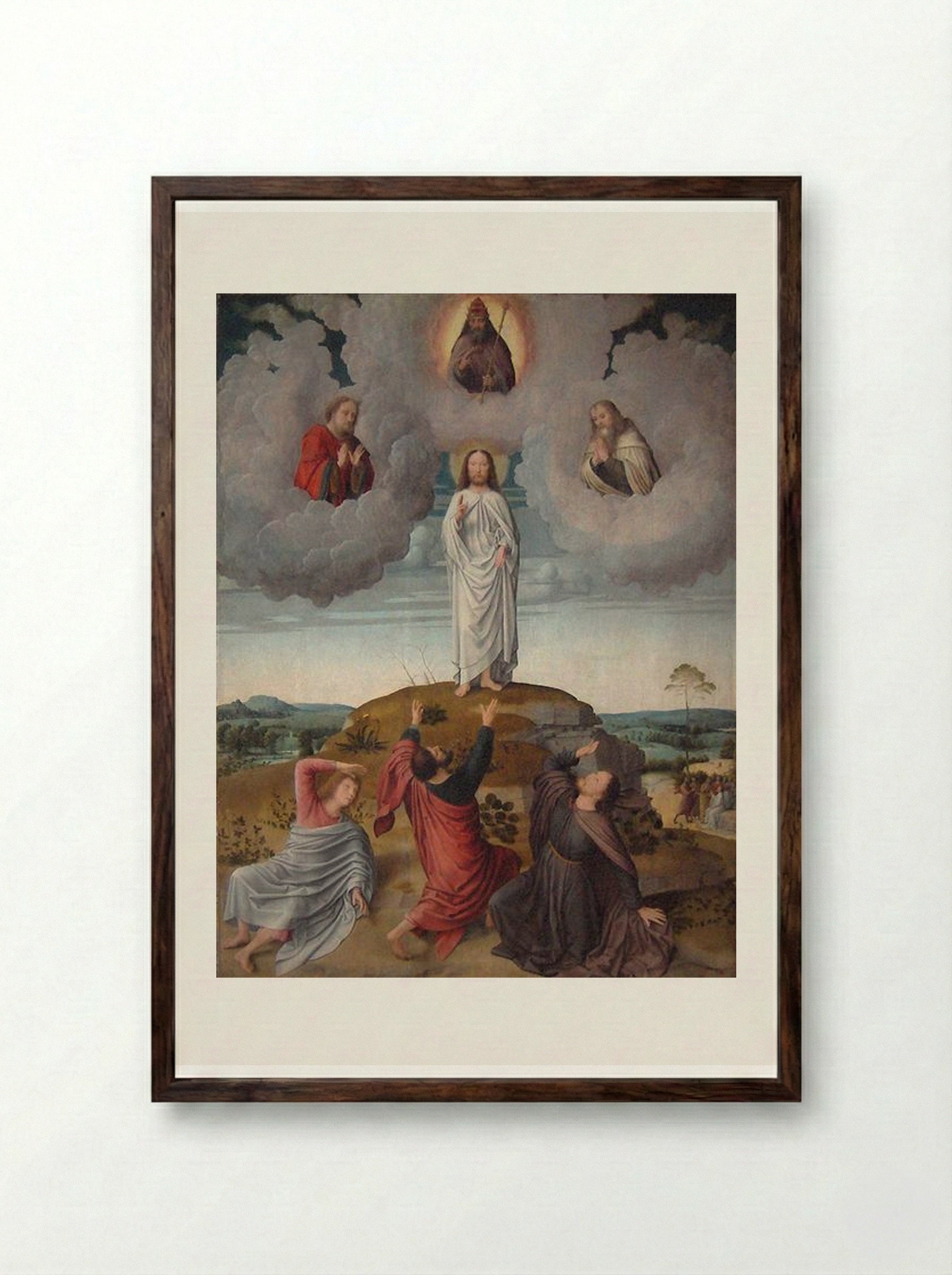 The Transfiguration of Christ - Gerard David - Framed Print Dark Wood