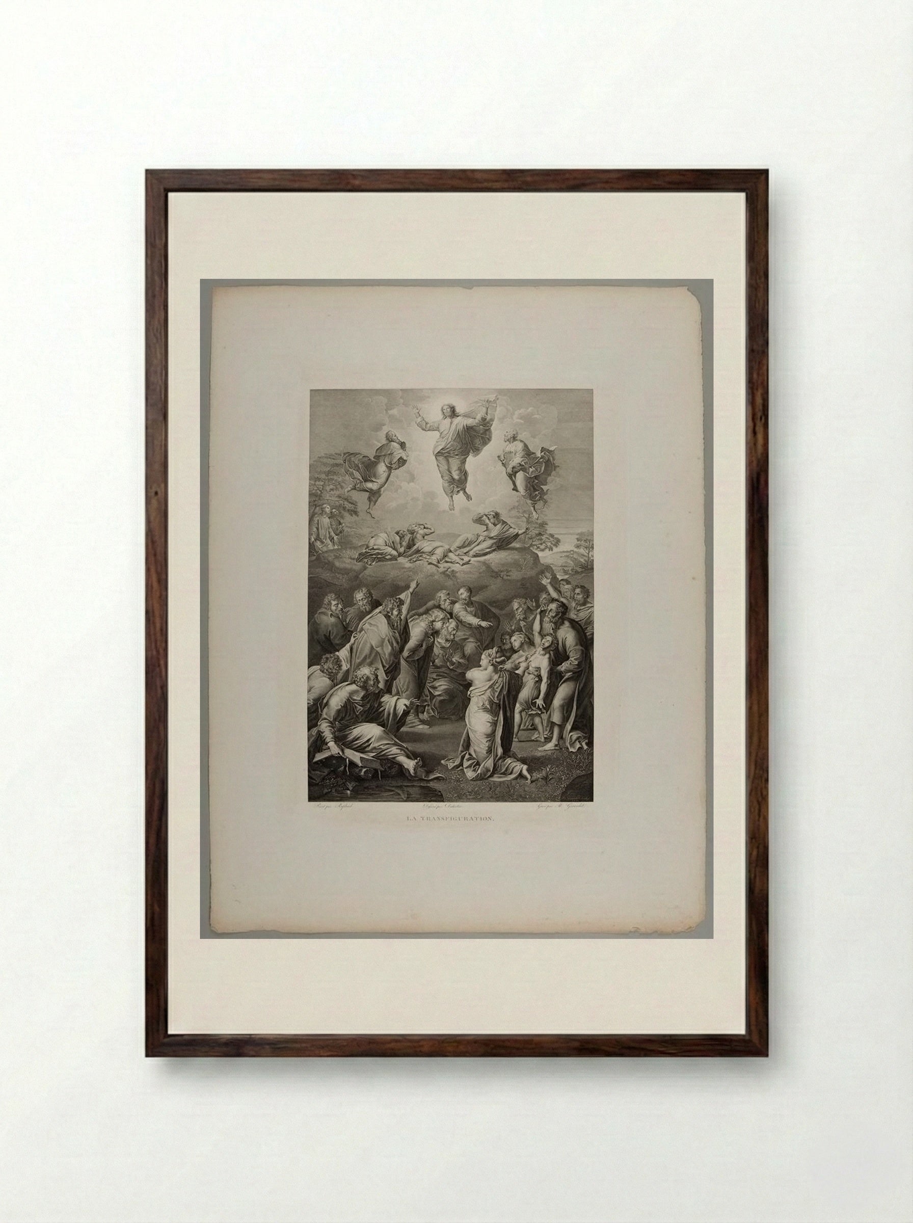 The Transfiguration - Abraham Girardet - Framed Print Dark Wood