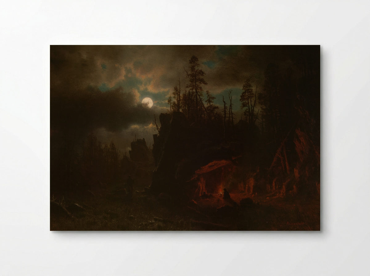 The Trapper's Camp - Albert Bierstadt - Poster