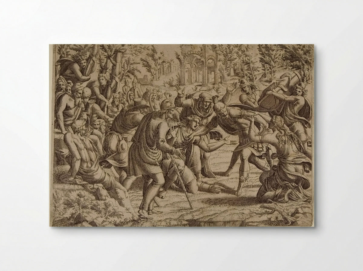 The Treacherous Simon Brought into the Trojan's Camp by the Shepherds - Jean Mignon - Poster