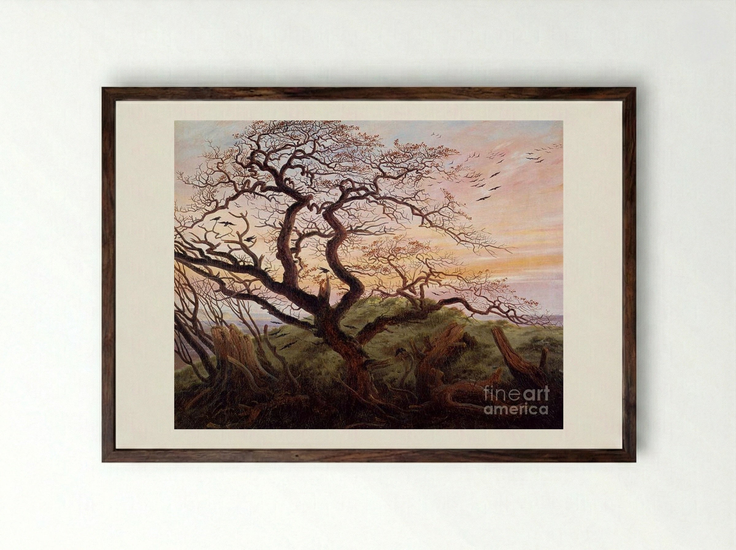 The Tree of Crows - Caspar David Friedrich - Framed Print Dark Wood