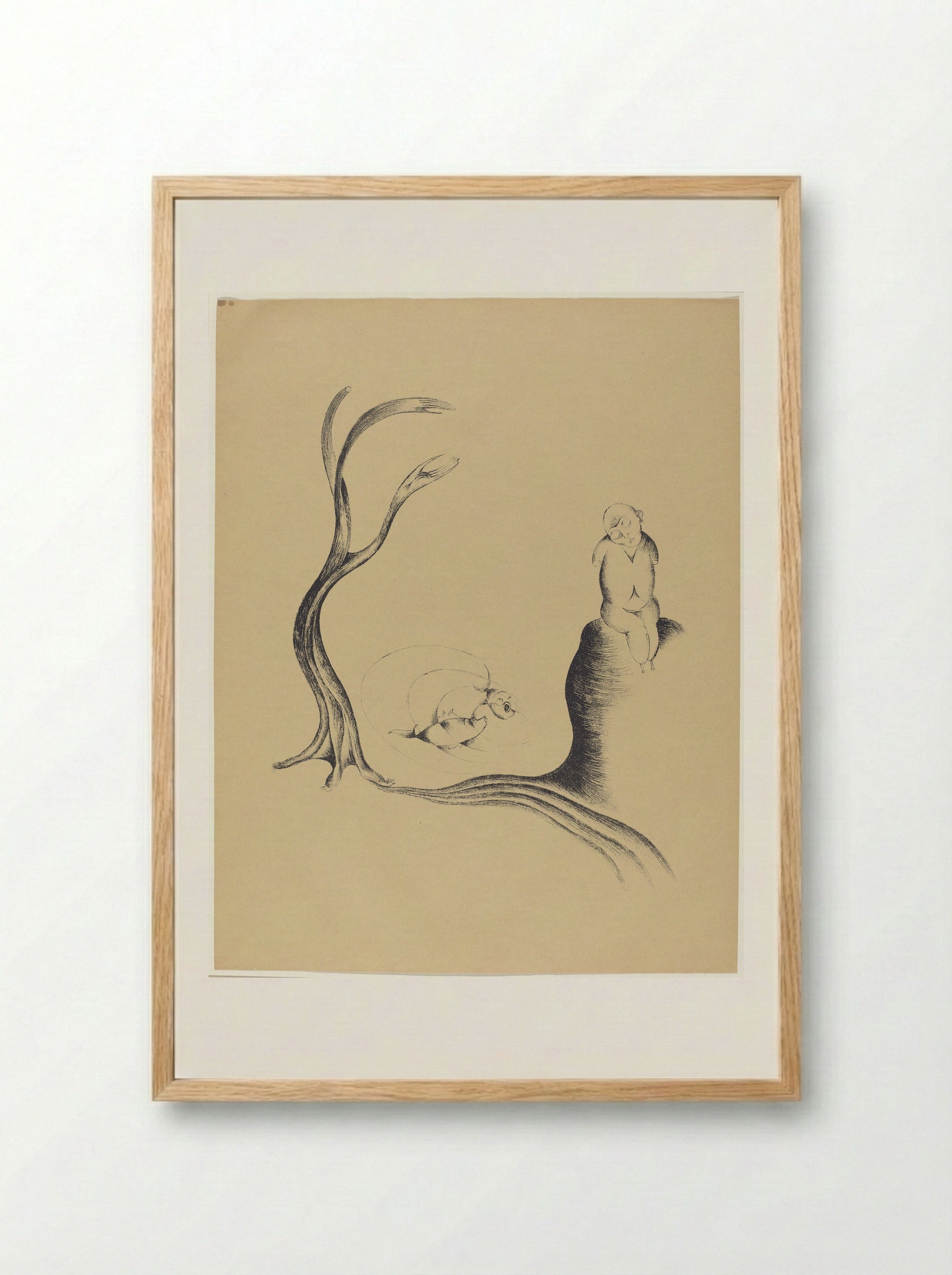 The Tree of Longing - Heinrich Hoerle - Framed Print Wood