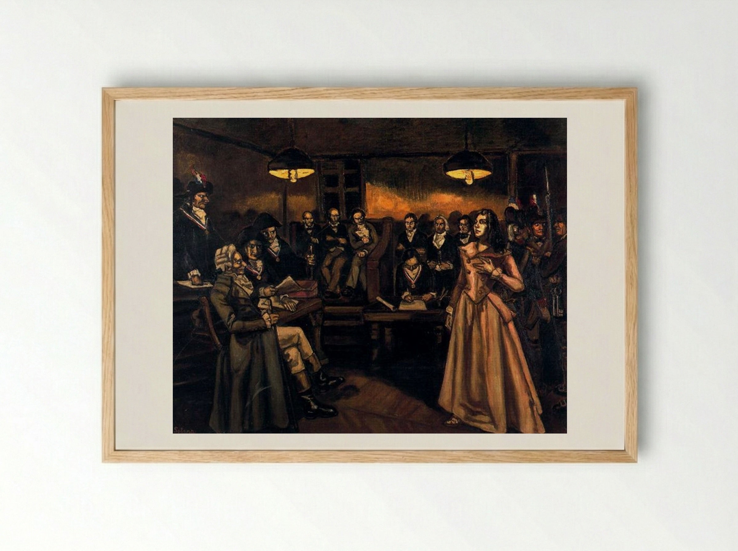 The Trial of Madame Roland - José Gutiérrez Solana - Framed Print Wood