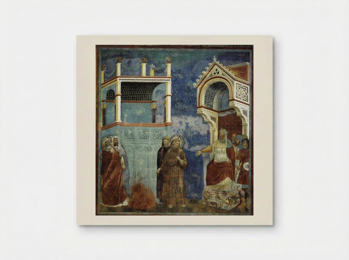 The Trial by Fire, St. Francis before the Sultan - Giotto di Bondone - Poster