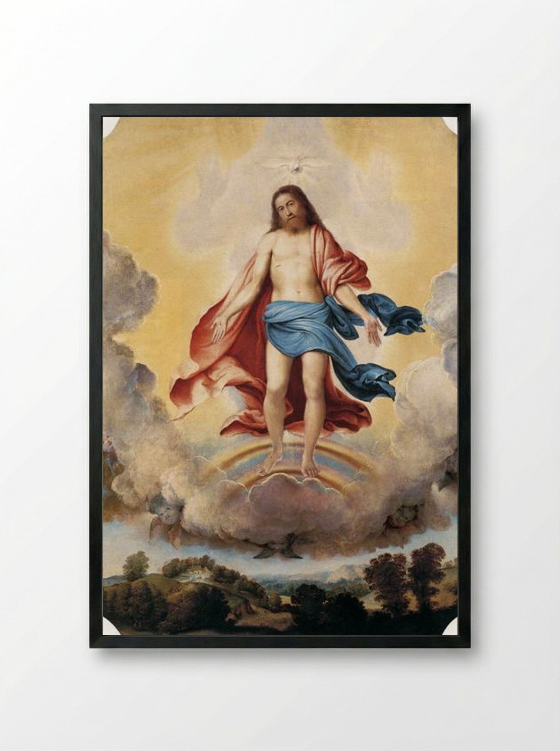 The Trinity - Lorenzo Lotto - Framed Print Black