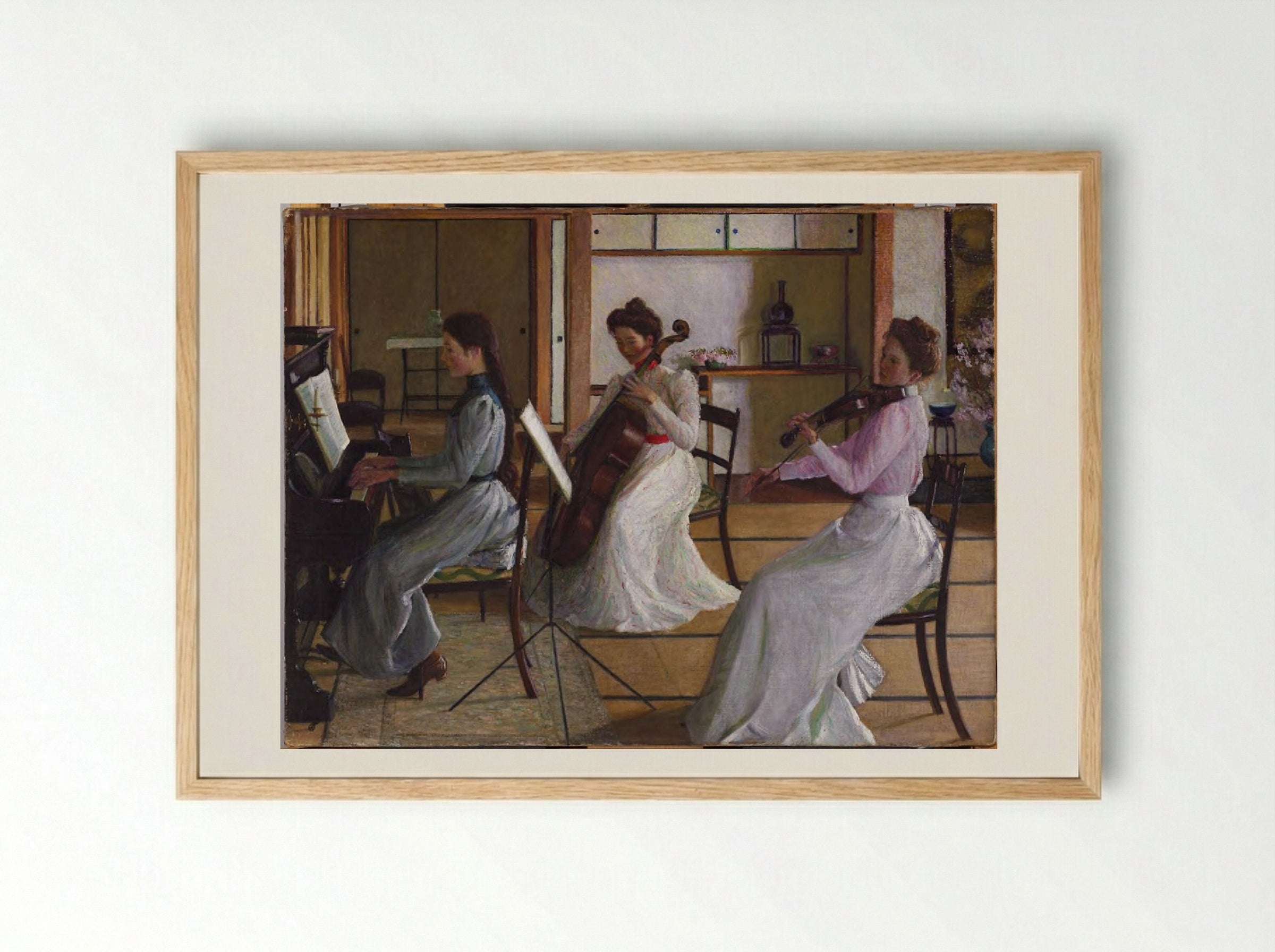 The Trio - Lilla Cabot Perry - Framed Print Wood