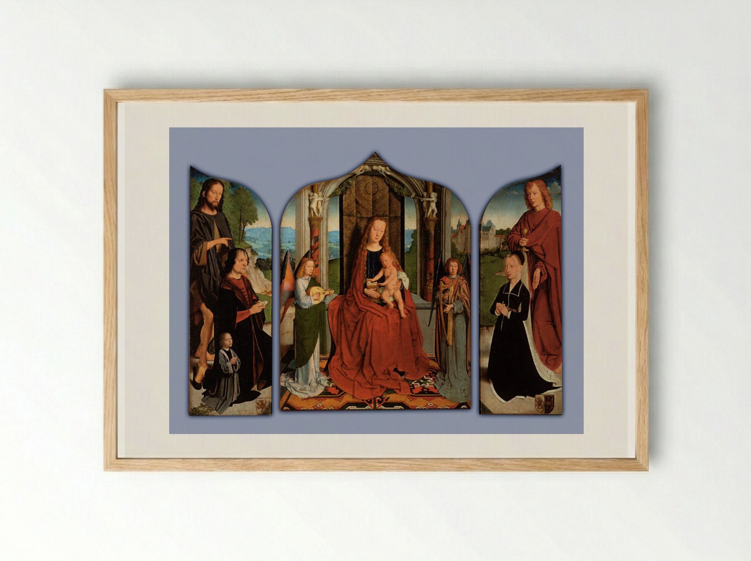 The Triptych of the Sedano Family - Gerard David - Framed Print Wood