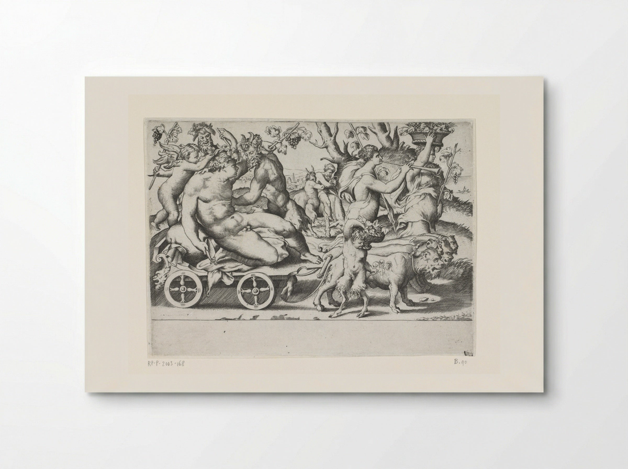 The Triumph of Bacchus - Giulio Bonasone - Poster
