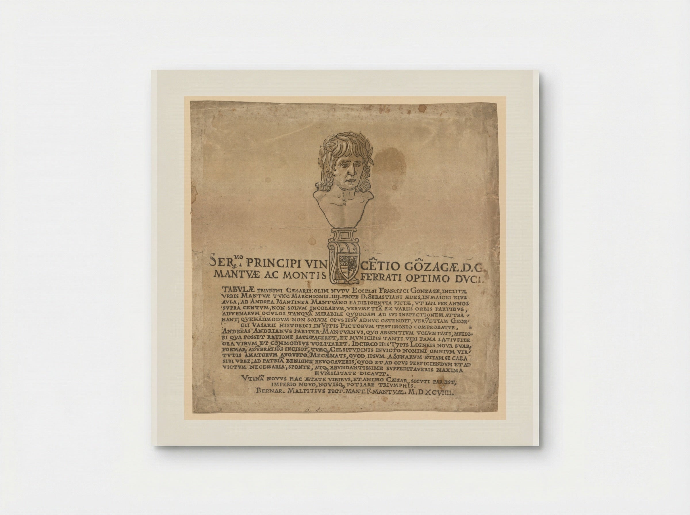 The Triumph of Julius Caesar: Frontispiece - Andrea Andreani - Poster