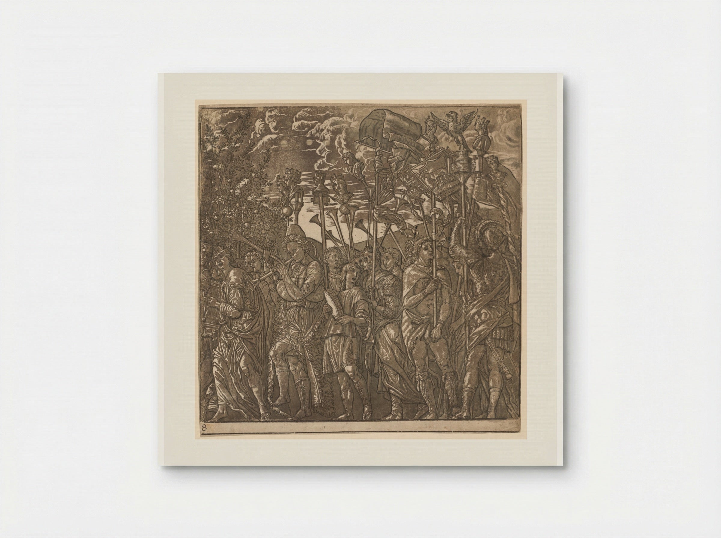 The Triumph of Julius Caesar: Soldiers Carrying Banners and Standards - Andrea Andreani - Poster