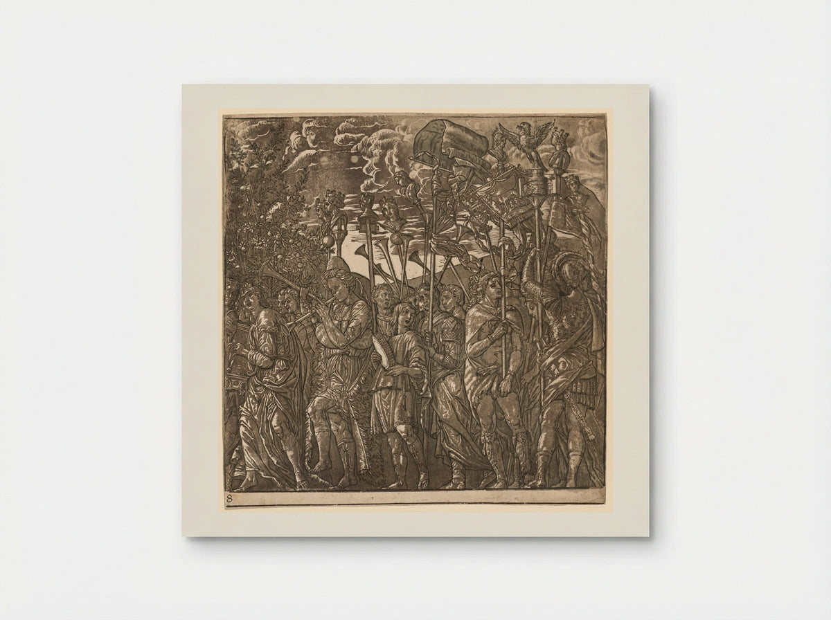 The Triumph of Julius Caesar: Soldiers Carrying Banners and Standards - Andrea Andreani - Poster