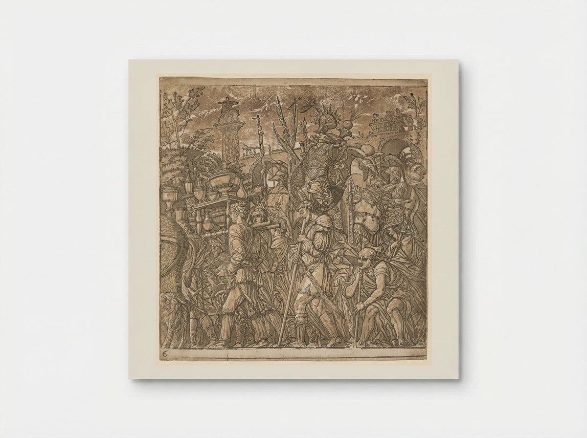 The Triumph of Julius Caesar: Soldiers Carrying Vases and Trophies of War - Andrea Andreani - Poster