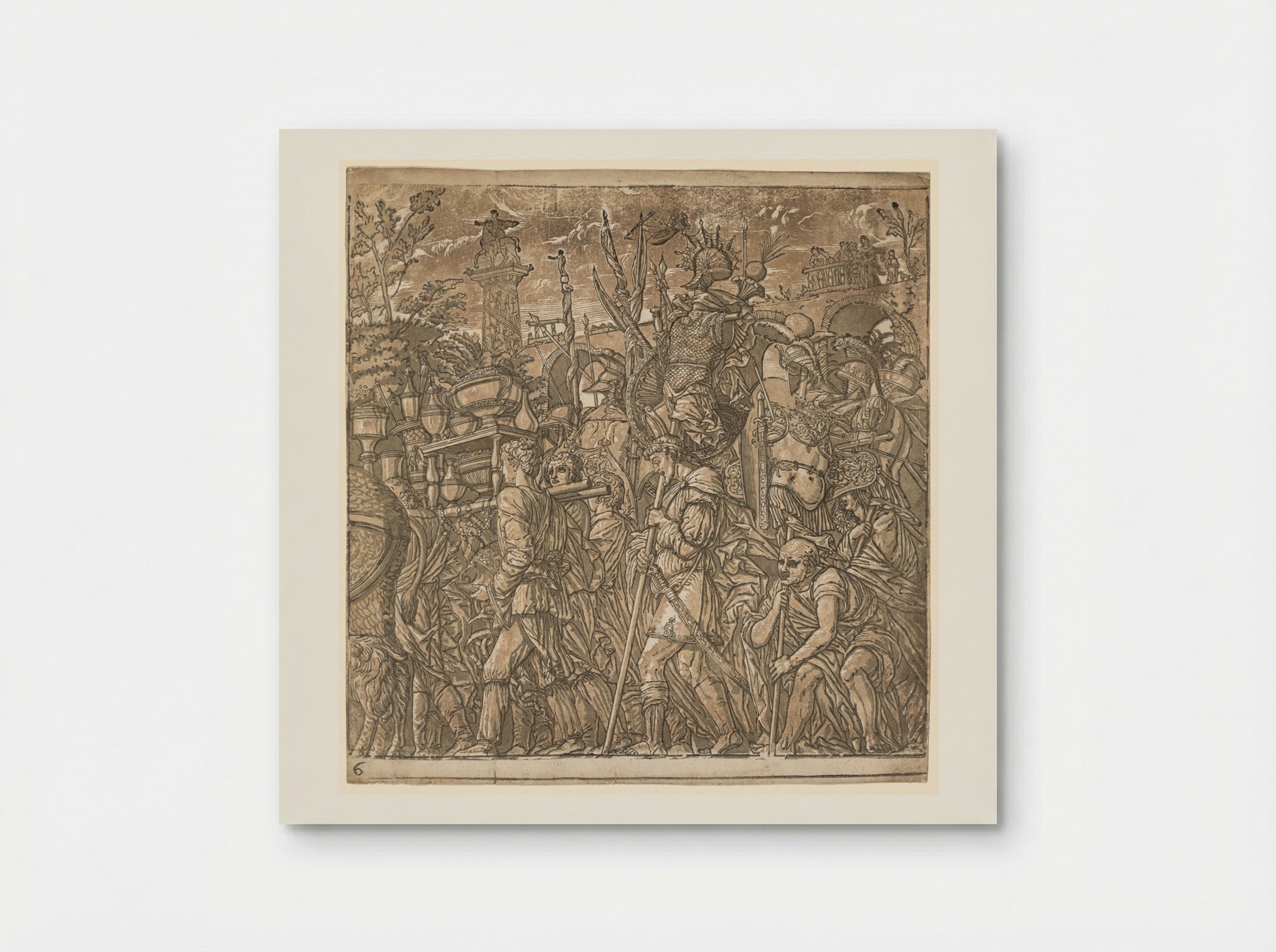The Triumph of Julius Caesar: Soldiers Carrying Vases and Trophies of War - Andrea Andreani - Poster