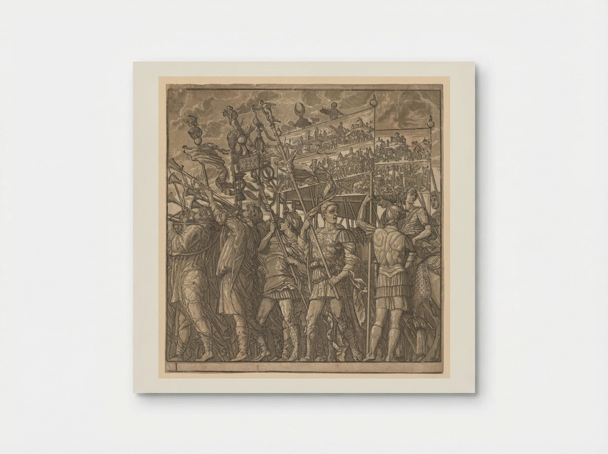 The Triumph of Julius Caesar: Soldiers Carrying the Pictures of War - Andrea Andreani - Poster