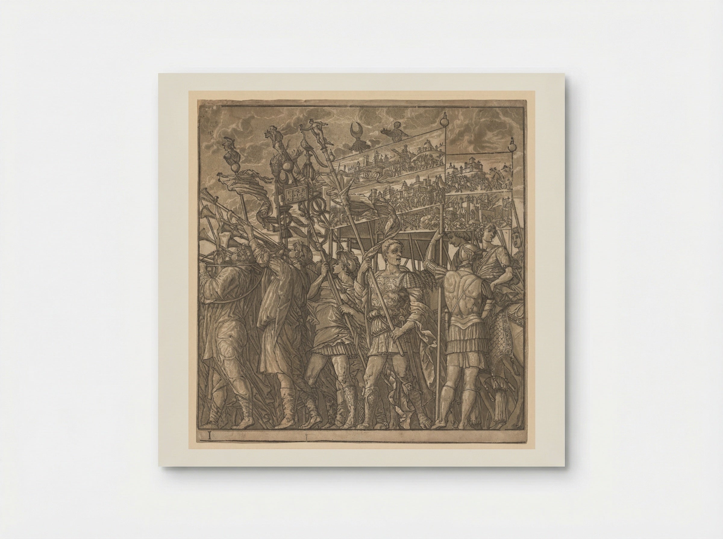 The Triumph of Julius Caesar: Soldiers Carrying the Pictures of War - Andrea Andreani - Poster
