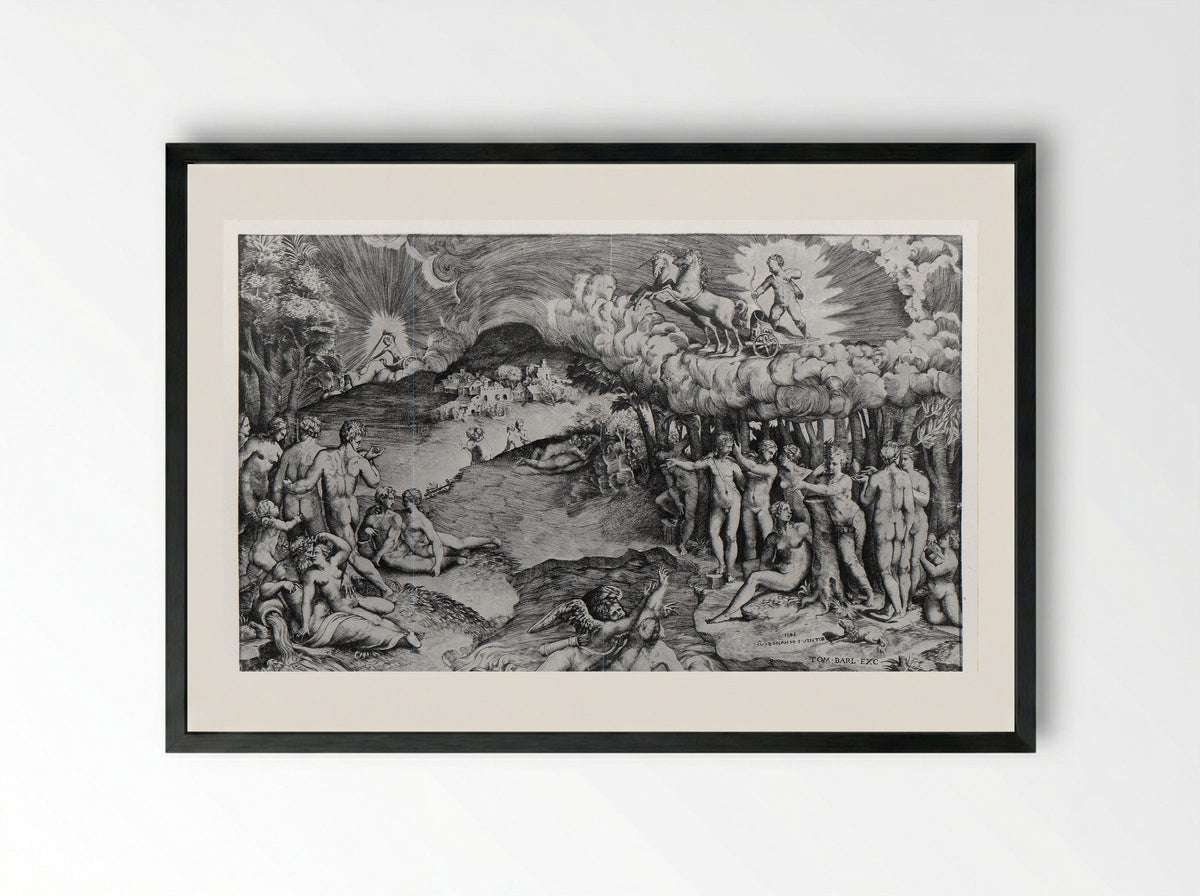 The Triumph of Love - Giulio Bonasone - Framed Print Black