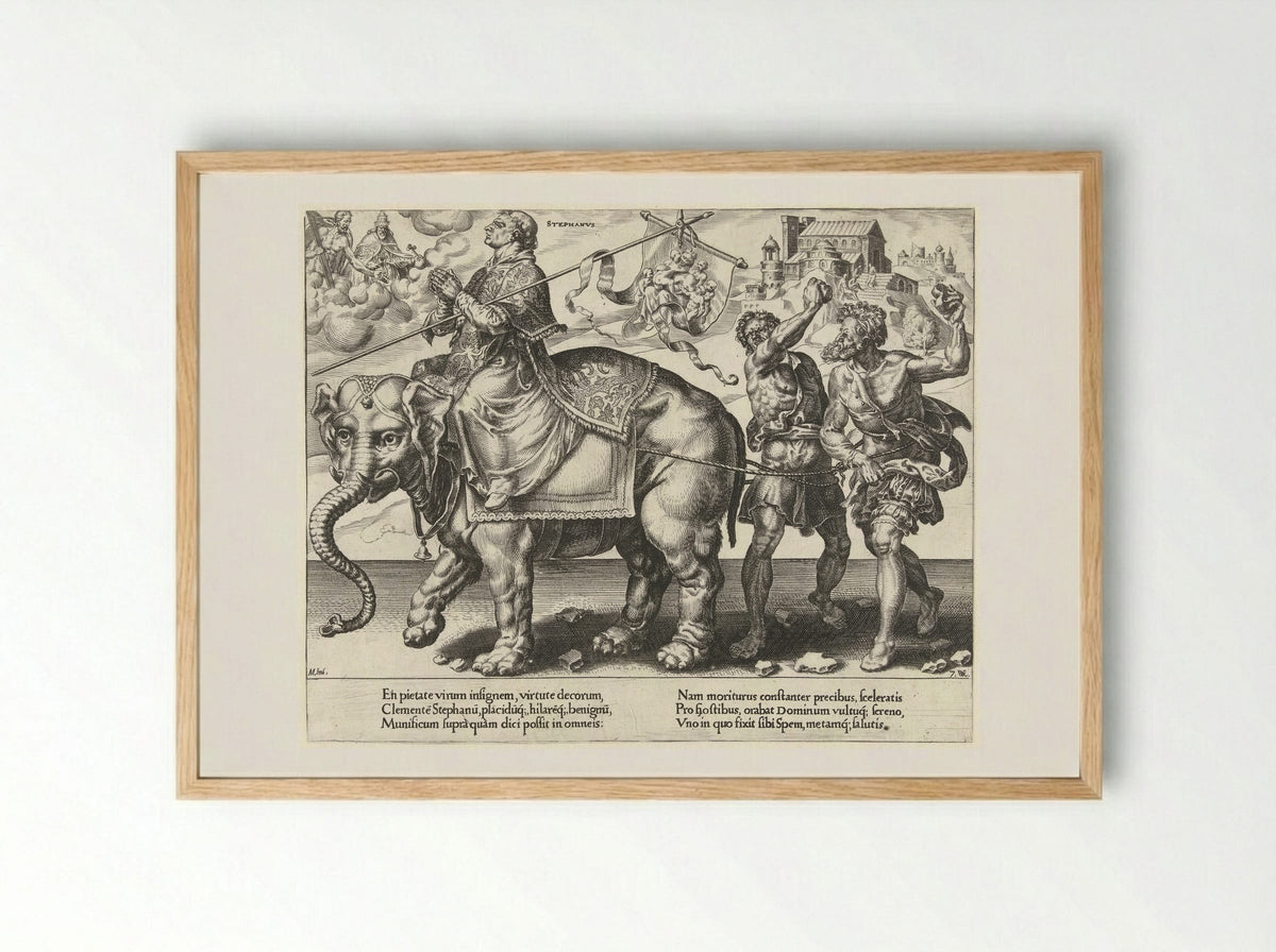 The Triumph of Saint Stephen - Hieronymus Cock - Framed Print Wood