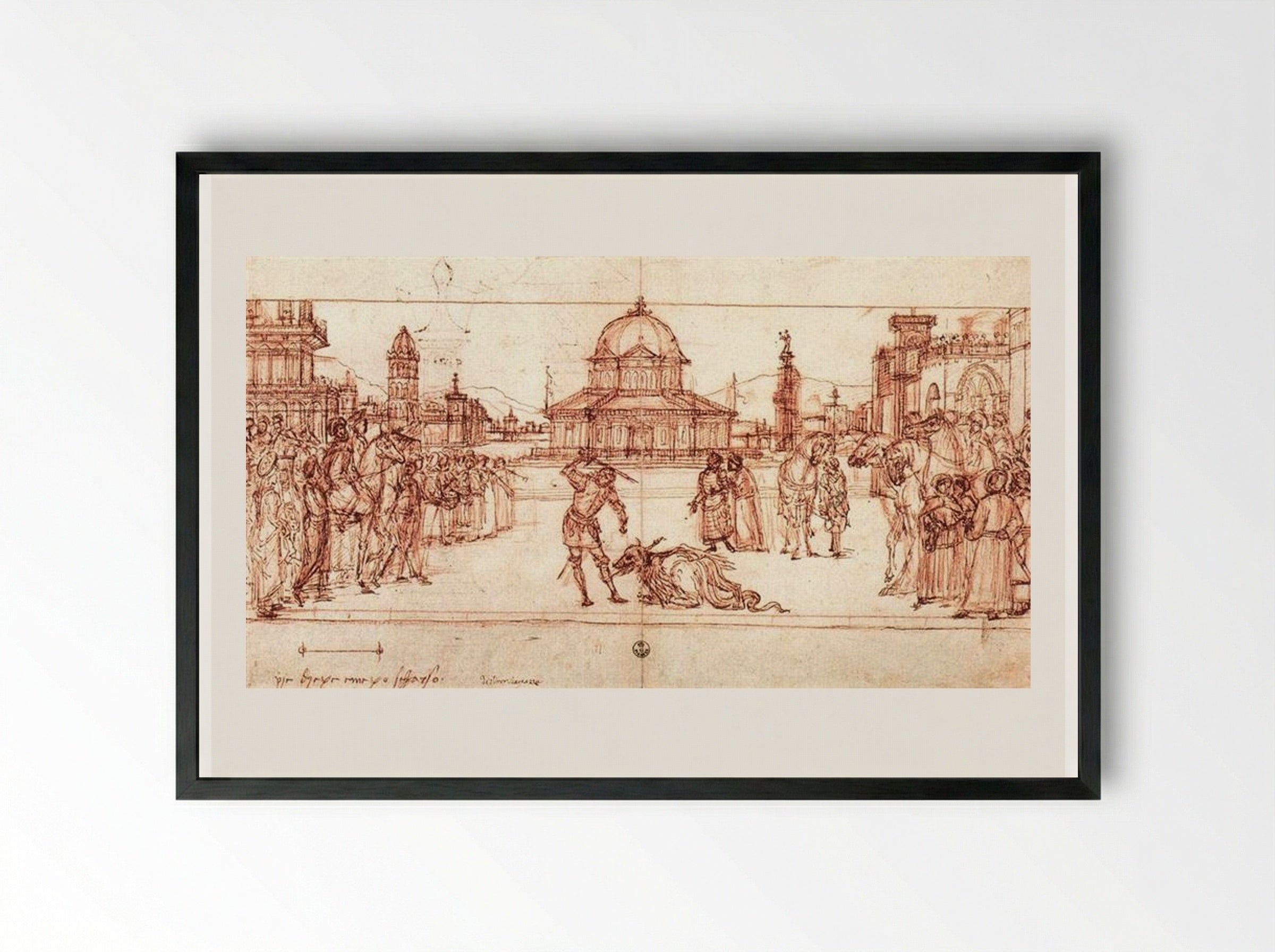 The Triumph of St. George - Vittore Carpaccio - Framed Print Black