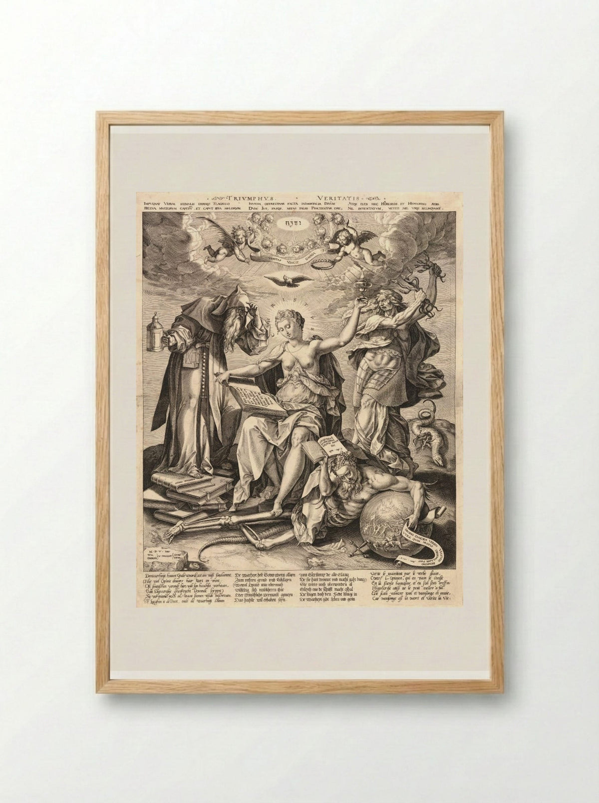The Triumph of Truth - Johannes Wierix - Framed Print Wood