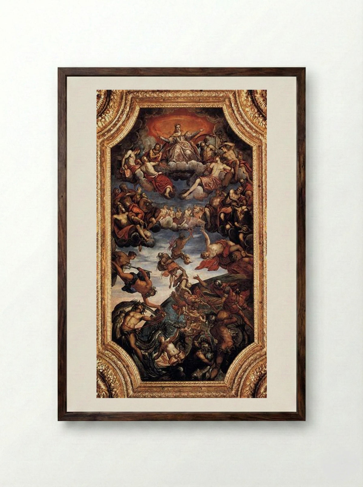 The Triumph of Venice - Tintoretto - Framed Print Dark Wood