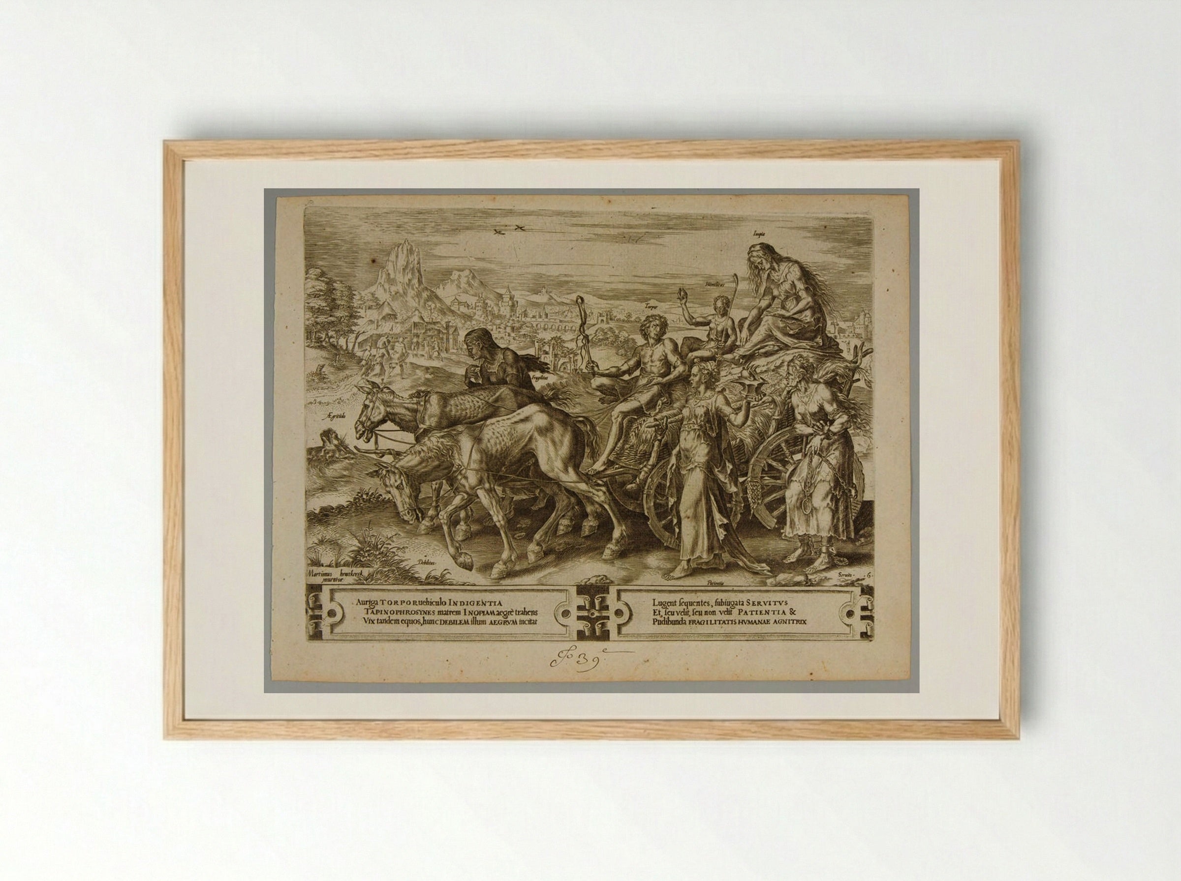 The Triumph of Want - Cornelis Cort - Framed Print Wood