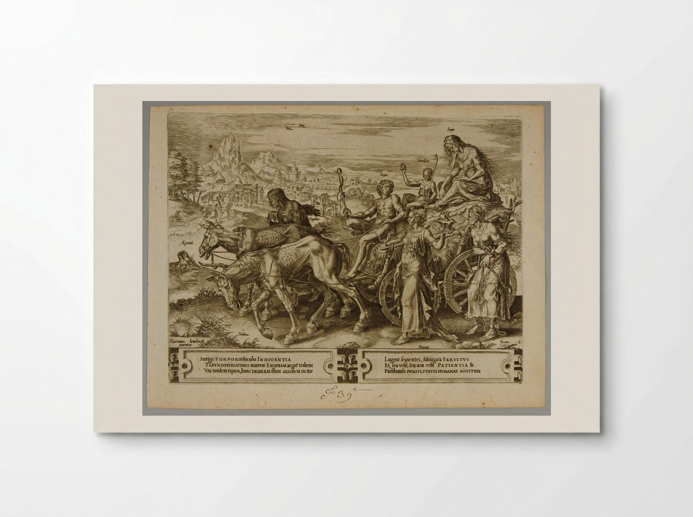 The Triumph of Want - Cornelis Cort - Poster