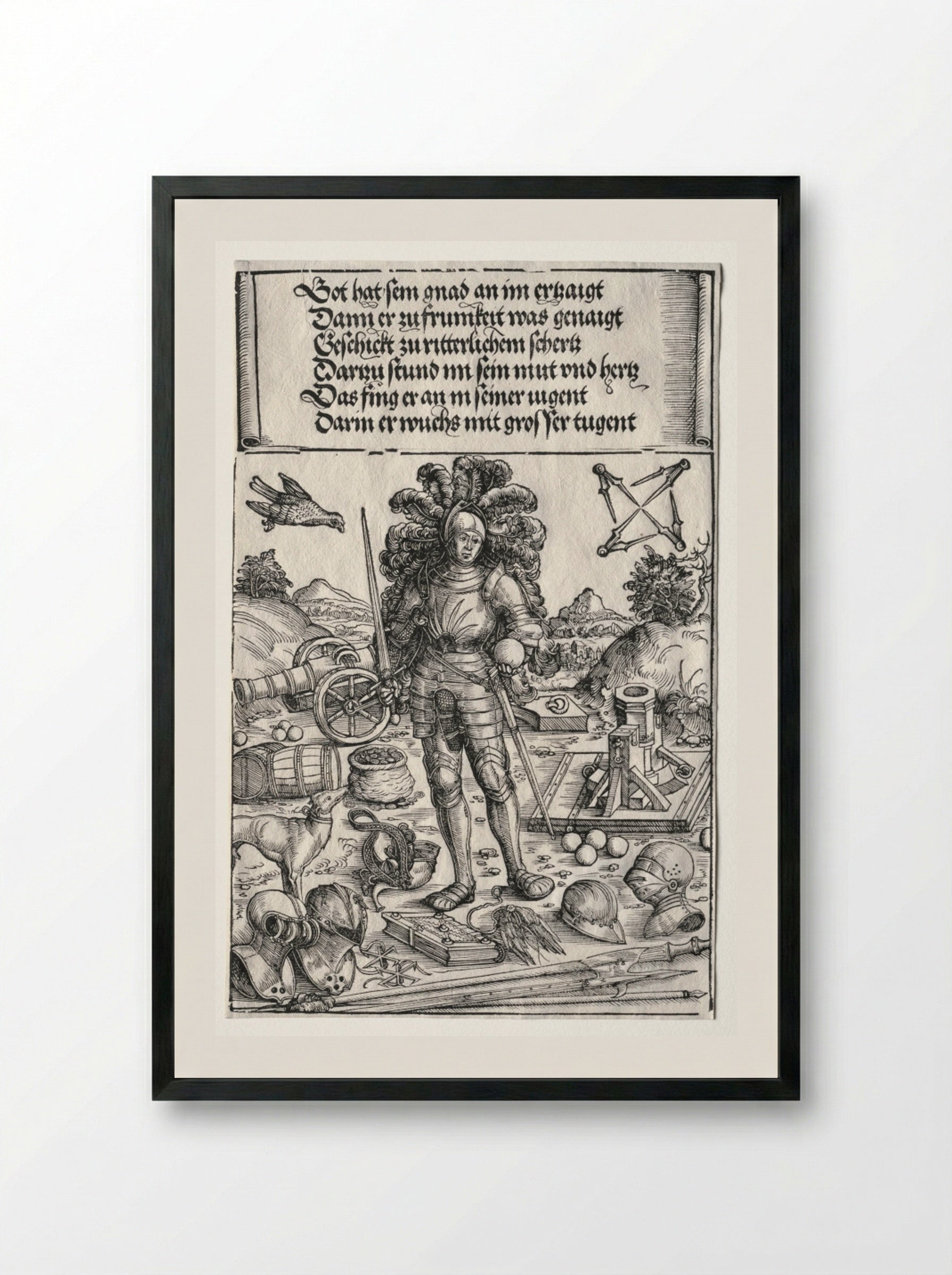 The Triumphal Arch of Maximilian I - Wolf Traut - Framed Print Black